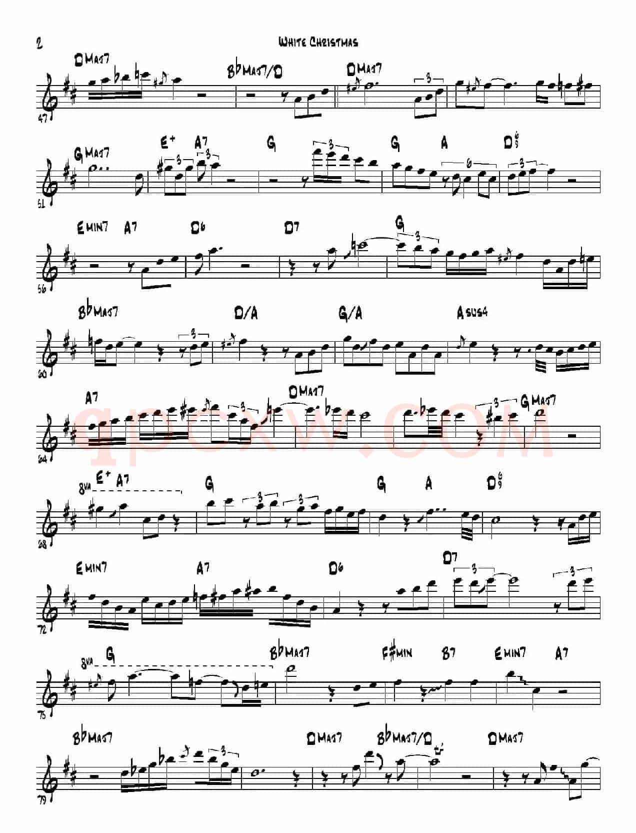 White Christmas（次中音萨克斯）
