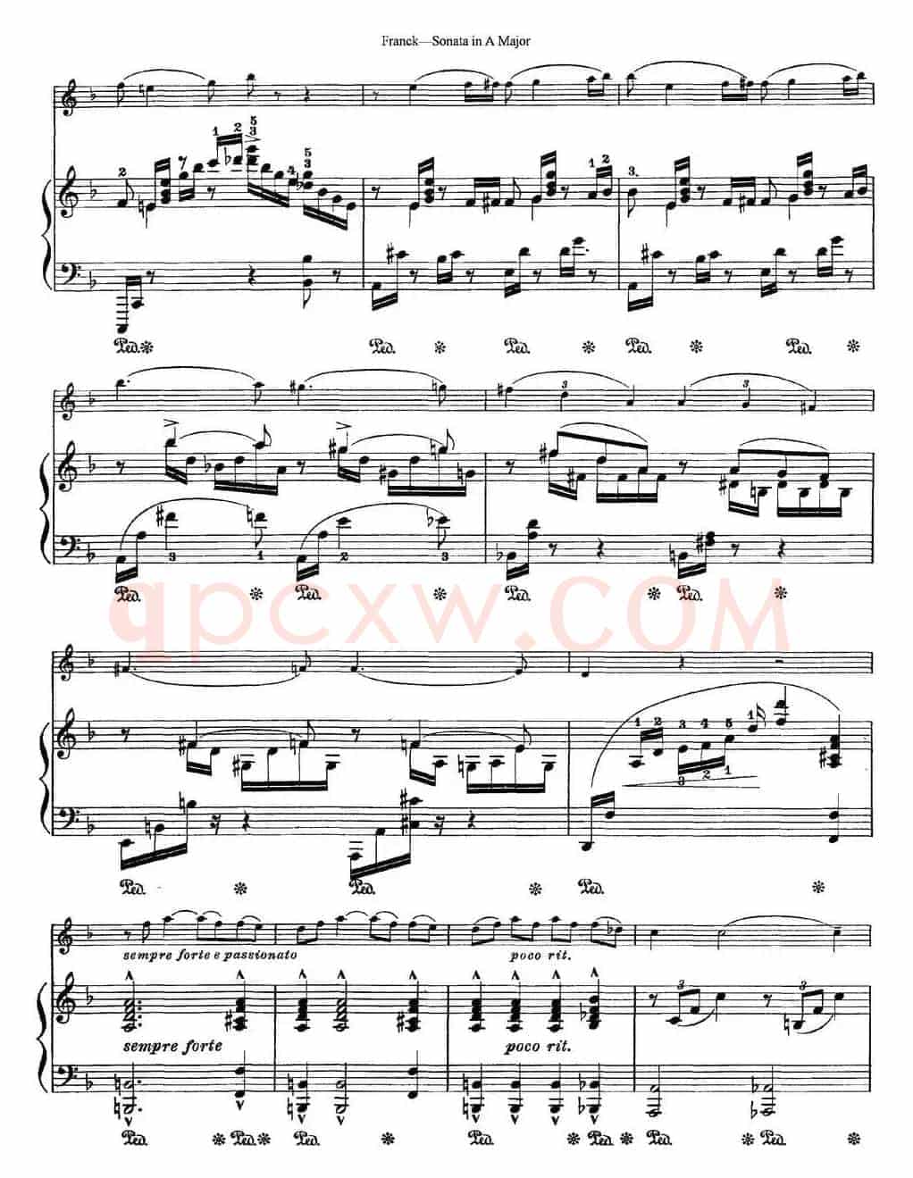 Franck Sonata in A Major（小提琴+钢琴伴奏）