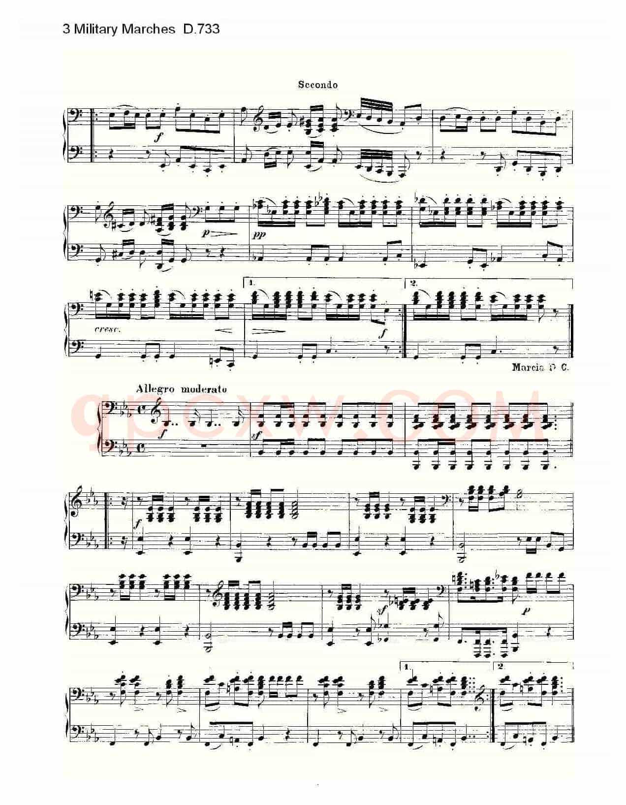 3 Military Marches D.733(3 士兵进行曲 D.733)