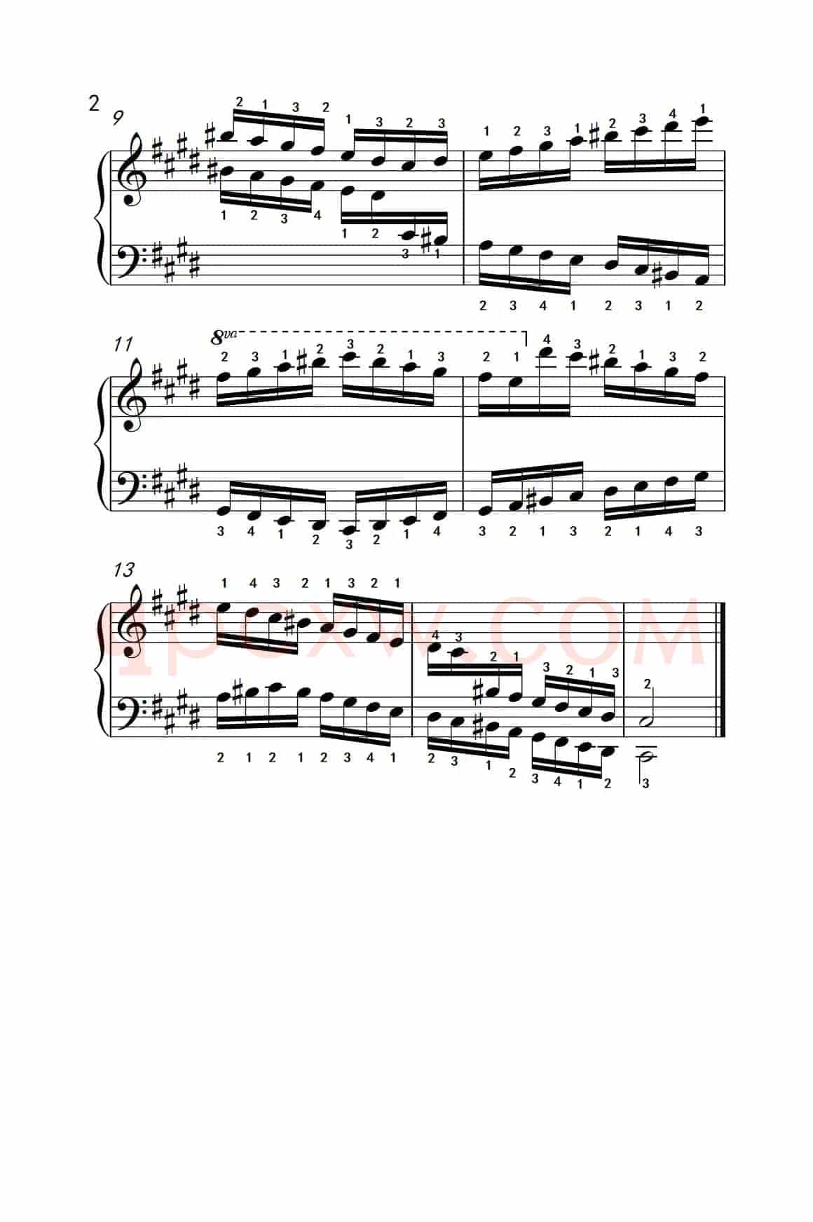 第九级16.♯c和声小调音阶（中央音乐学院 钢琴（业余）考级教程 7-9级）