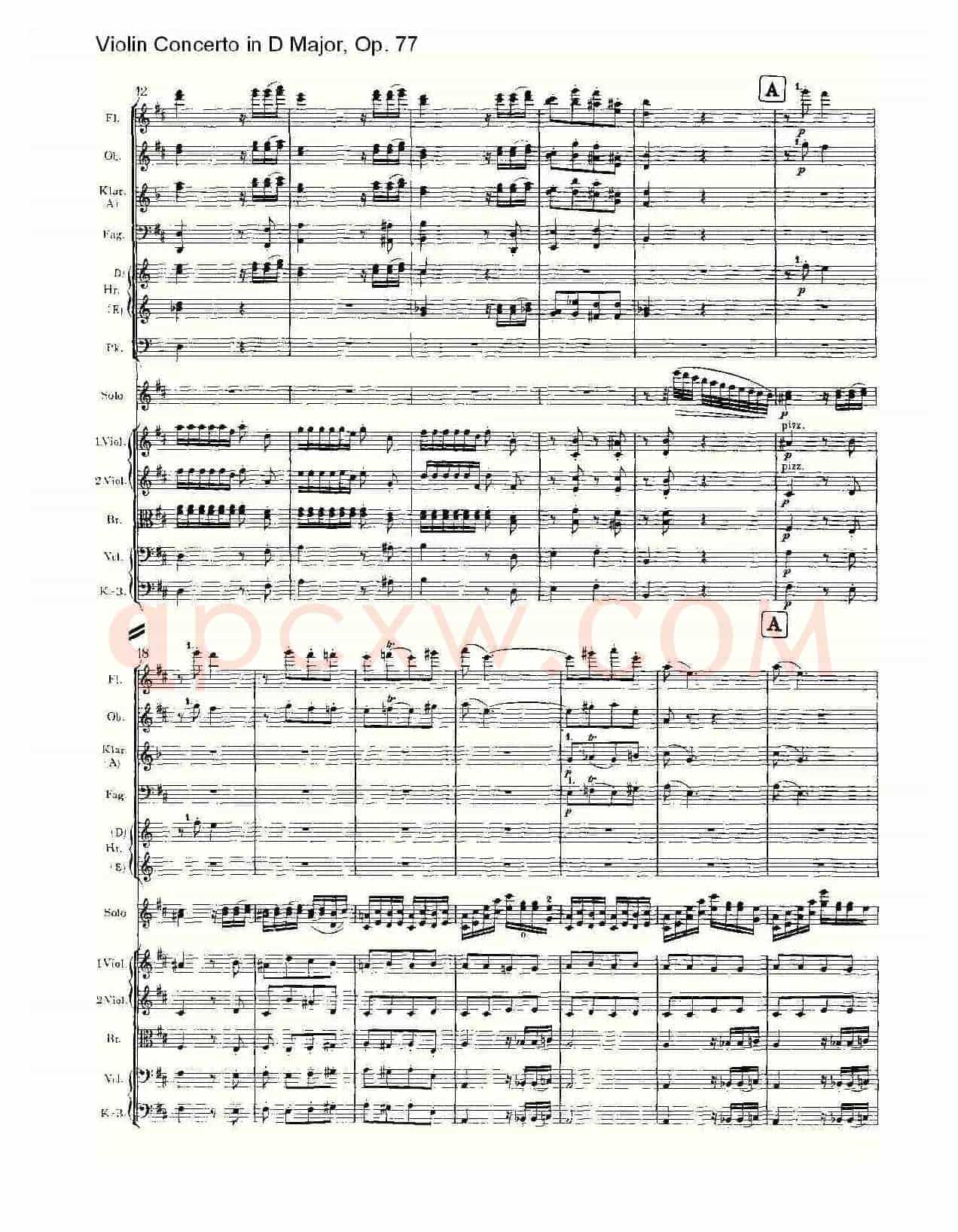 D大调小提琴协奏曲, Op.77第三乐章