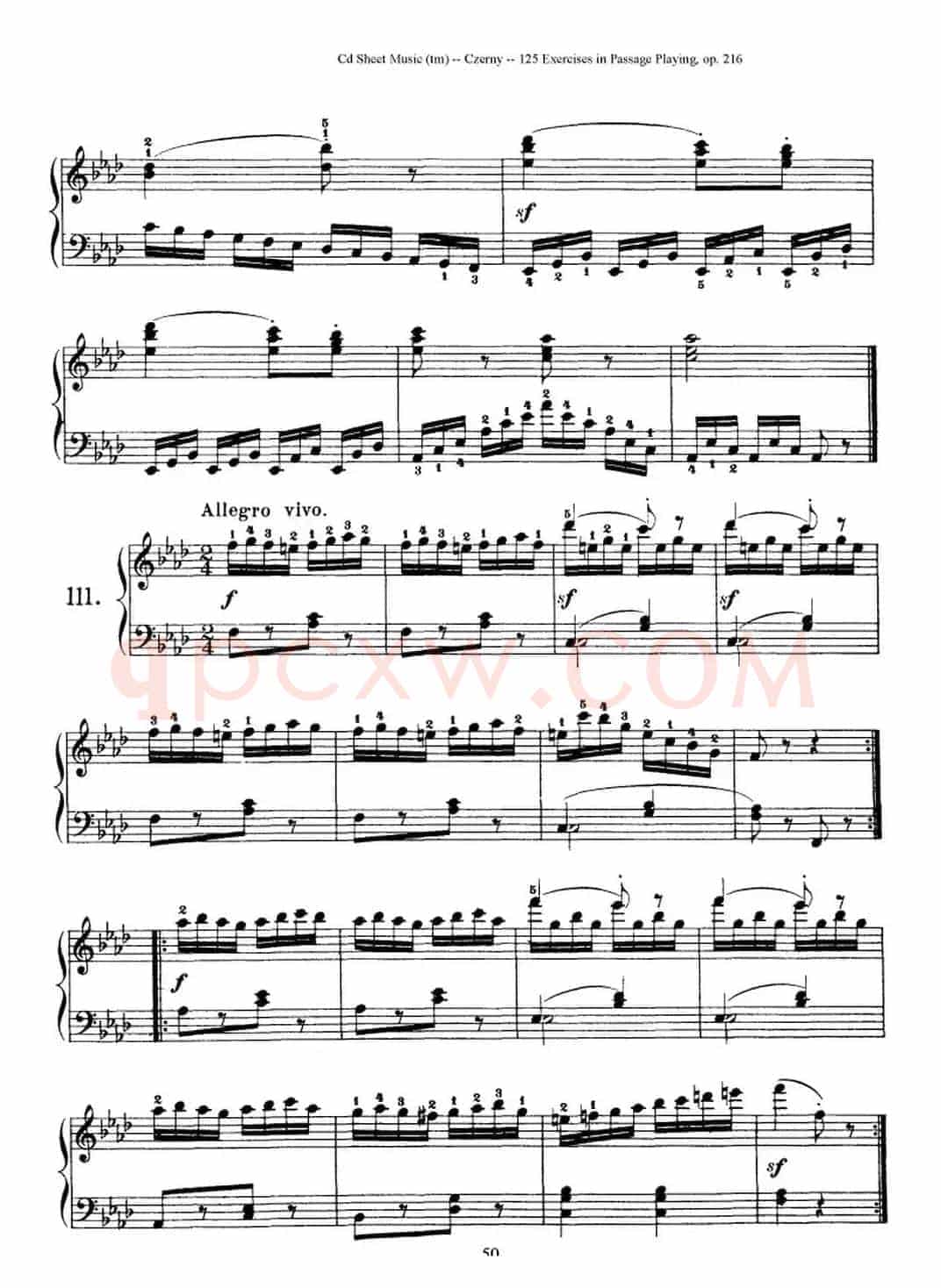 125 Exercises in Passage Playing Op.261（车尔尼125首钢琴短乐句练习曲（95——111））