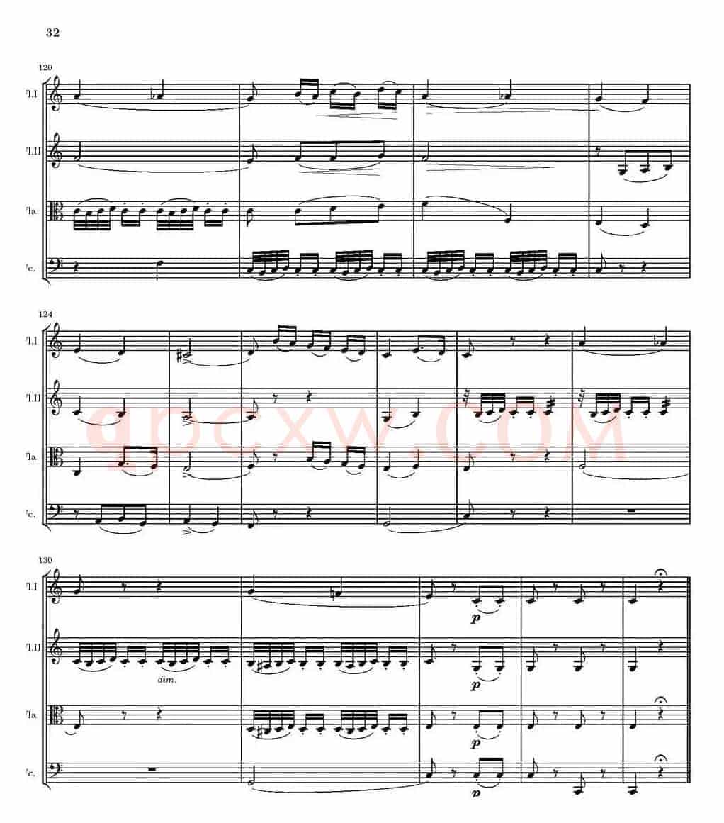 String Quartet nr.18 in E minor（E小调弦乐四重奏、P31-45）