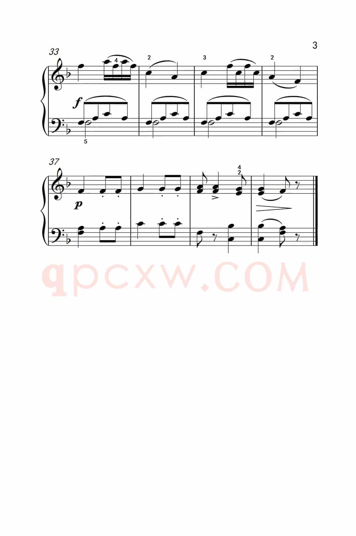 第一级 1.F大调小奏鸣曲（中央音乐学院 钢琴（业余）考级教程 1-3级）