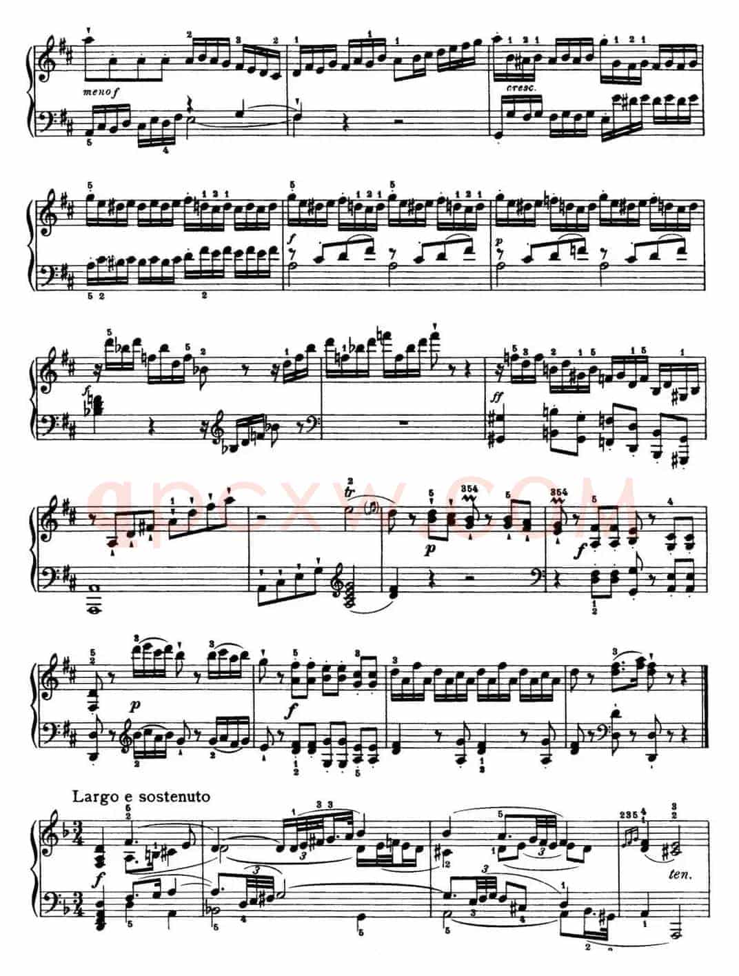 海顿 钢琴奏鸣曲 Hob XVI 37 in D major