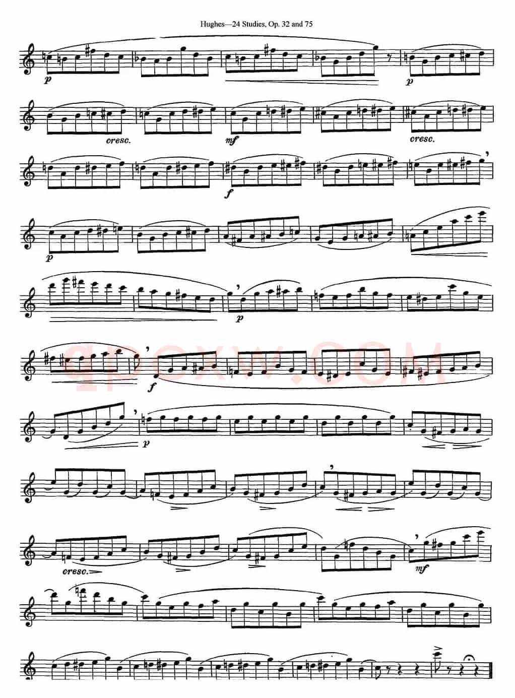 胡埃斯24首长笛练习曲Op.32（NO.5）
