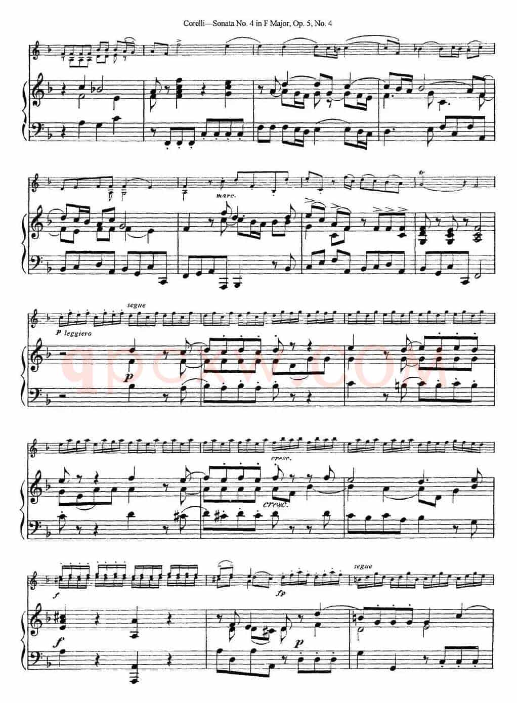 Sonata No.4 in F MajorOp.5 No.4（小提琴+钢琴伴奏）