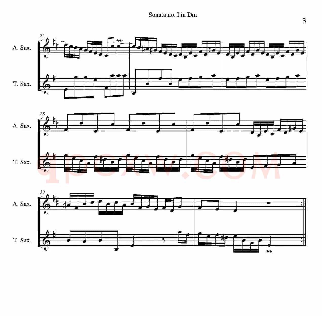 Sonata no. I in Dm（二重奏）