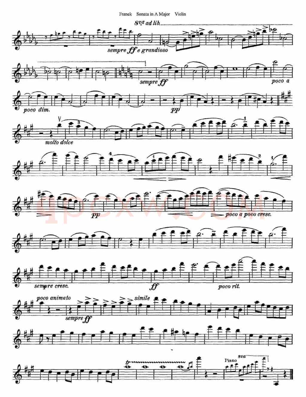 Franck Sonata in A Major