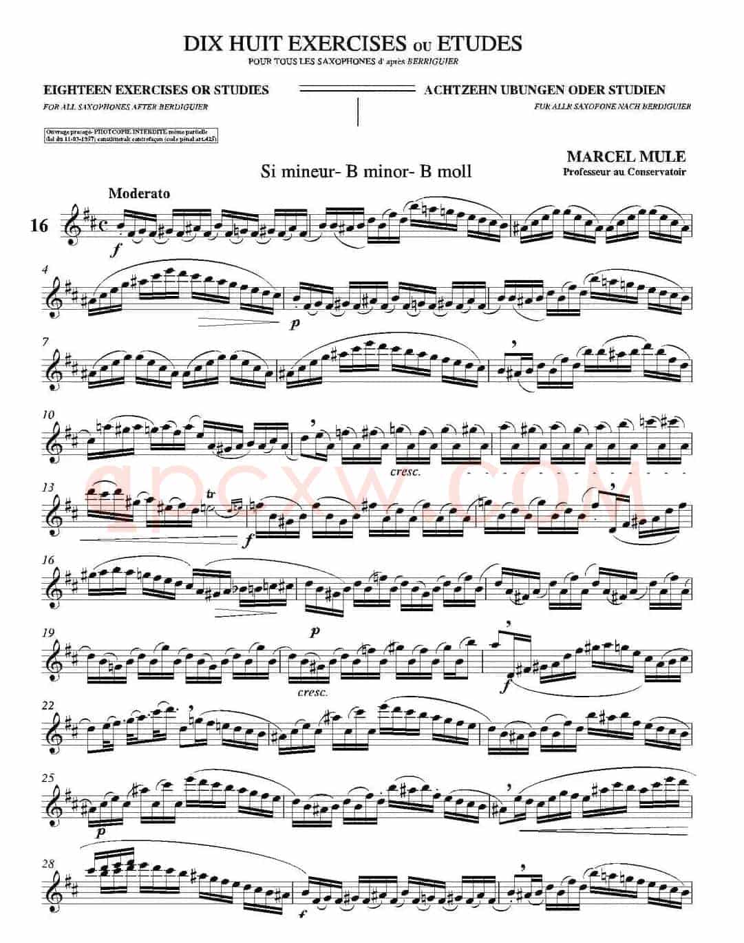 18 Exercicios ou Estudos de Marcel Mule - Enelruy Lira(马瑟·穆勒18首练习曲—16)
