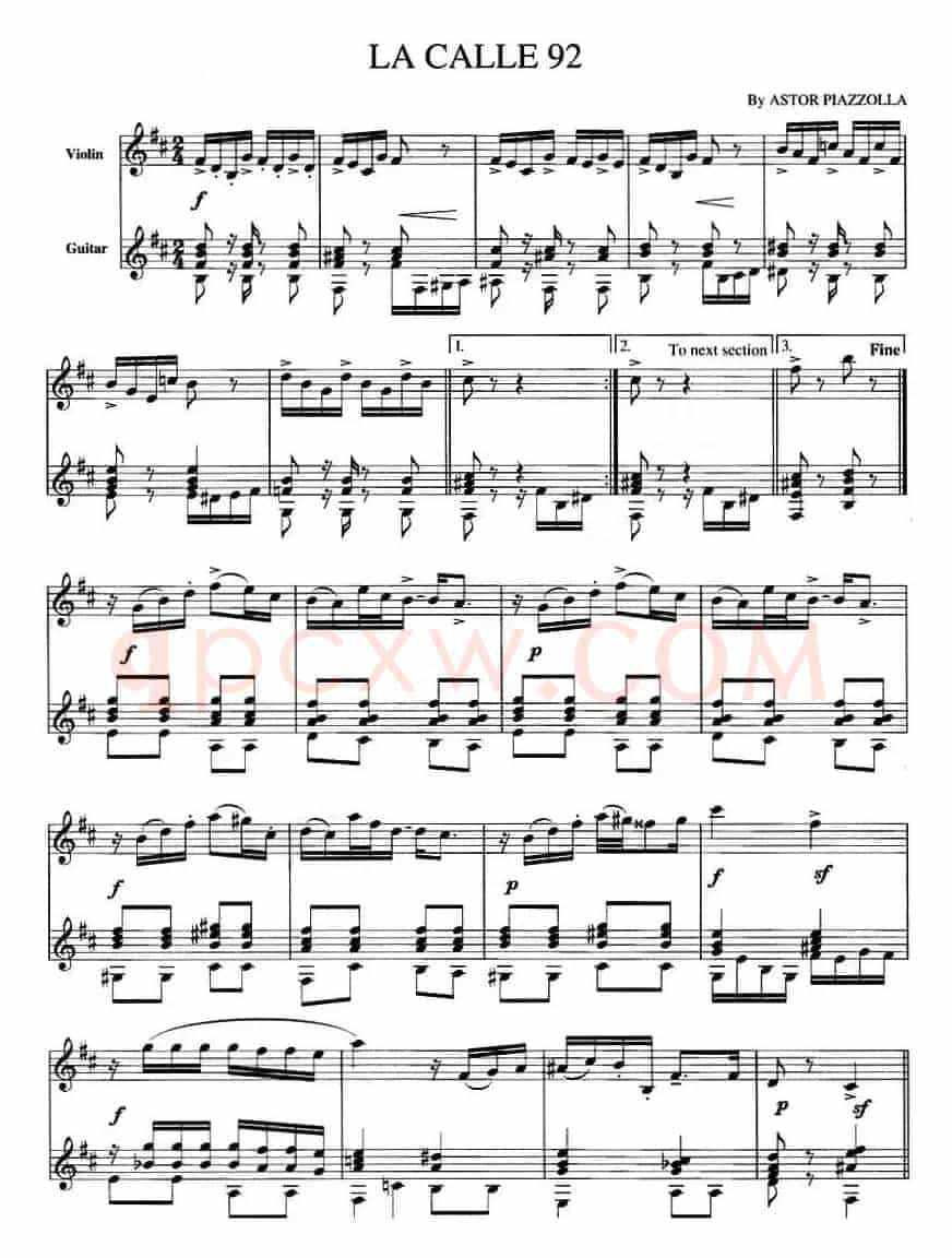 LA CALLE 92（拉卡92）（小提琴+吉他）