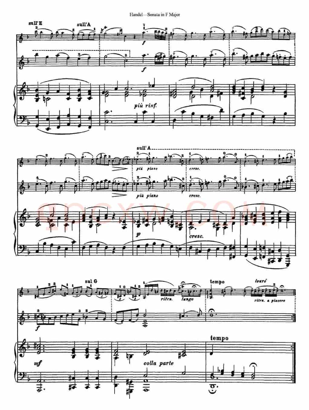 Violin Sonata No.3 in F major（小提琴+钢琴伴奏）