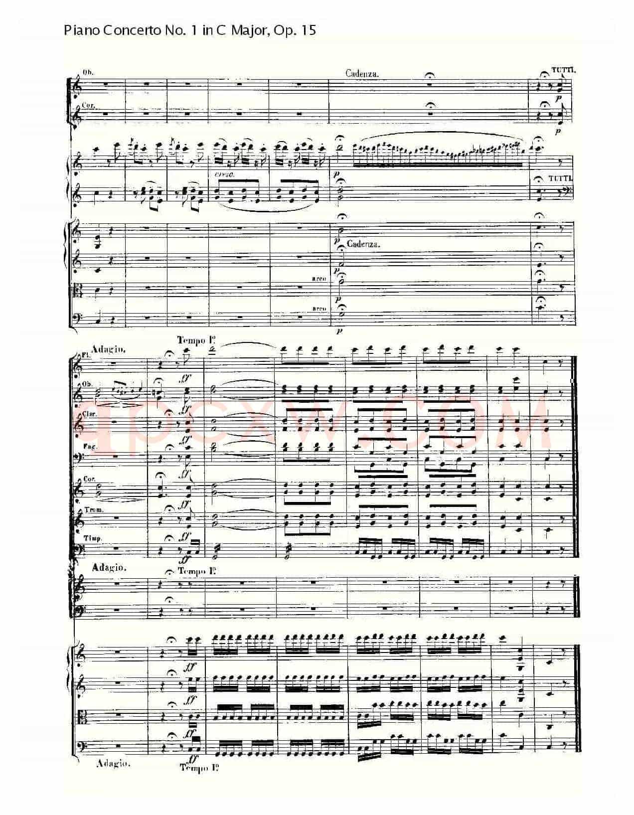 C大调钢琴第一协奏曲 Op.15 第三乐章