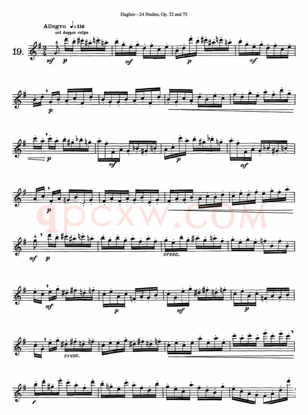 胡埃斯24首长笛练习曲Op.32（NO.19）