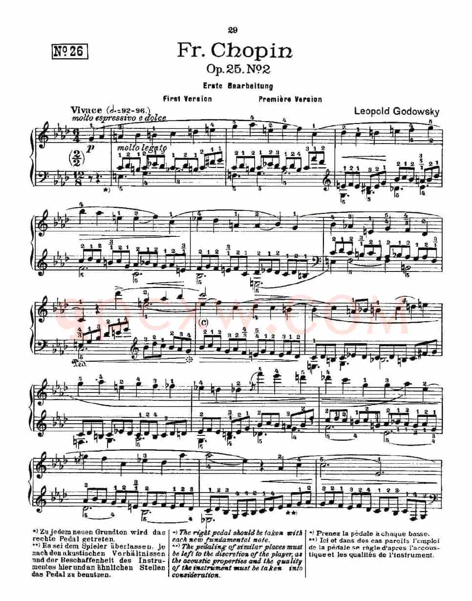 肖邦《练习曲》Fr.Chopin Op.25 No2-1