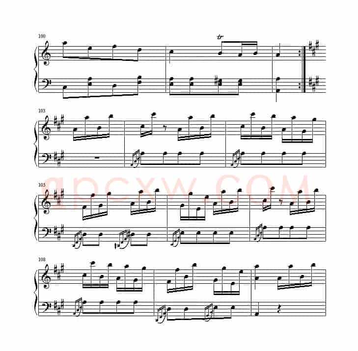土耳其进行曲(还没考级记谱版)