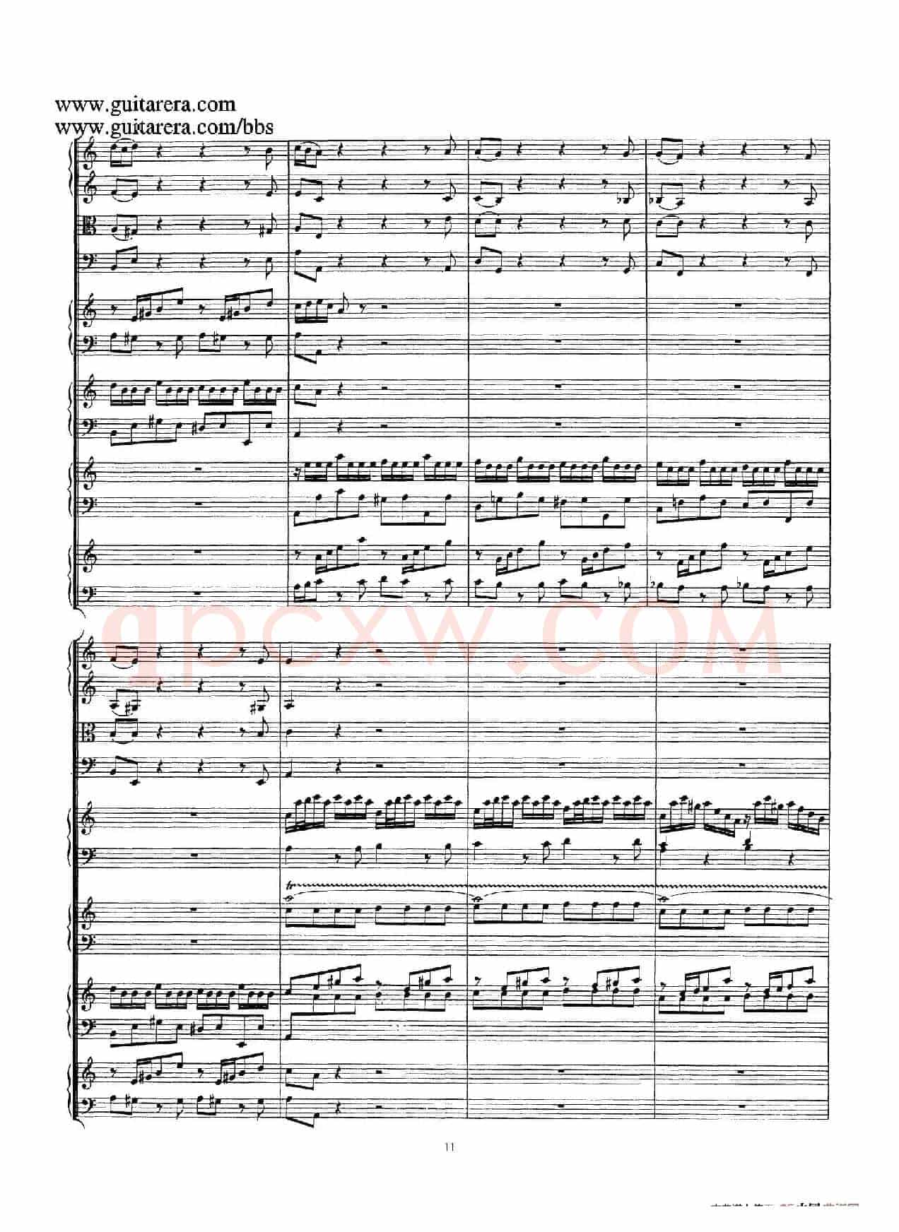 为四架古钢琴而作的a小调协奏曲 BWV 1065(总谱)