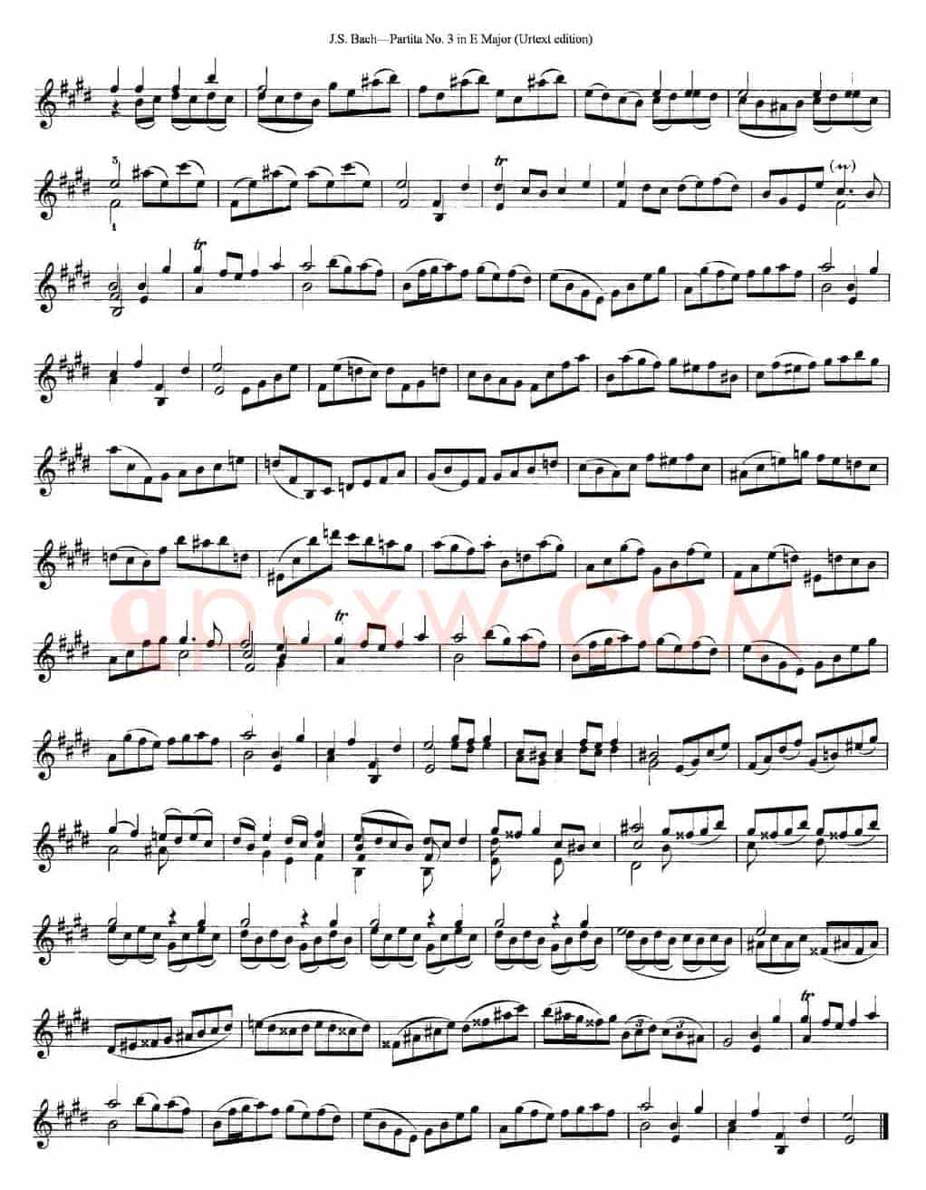6 Violin Sonatas and Partitas 6.Partita No.3 in E Major（Urtext edition）