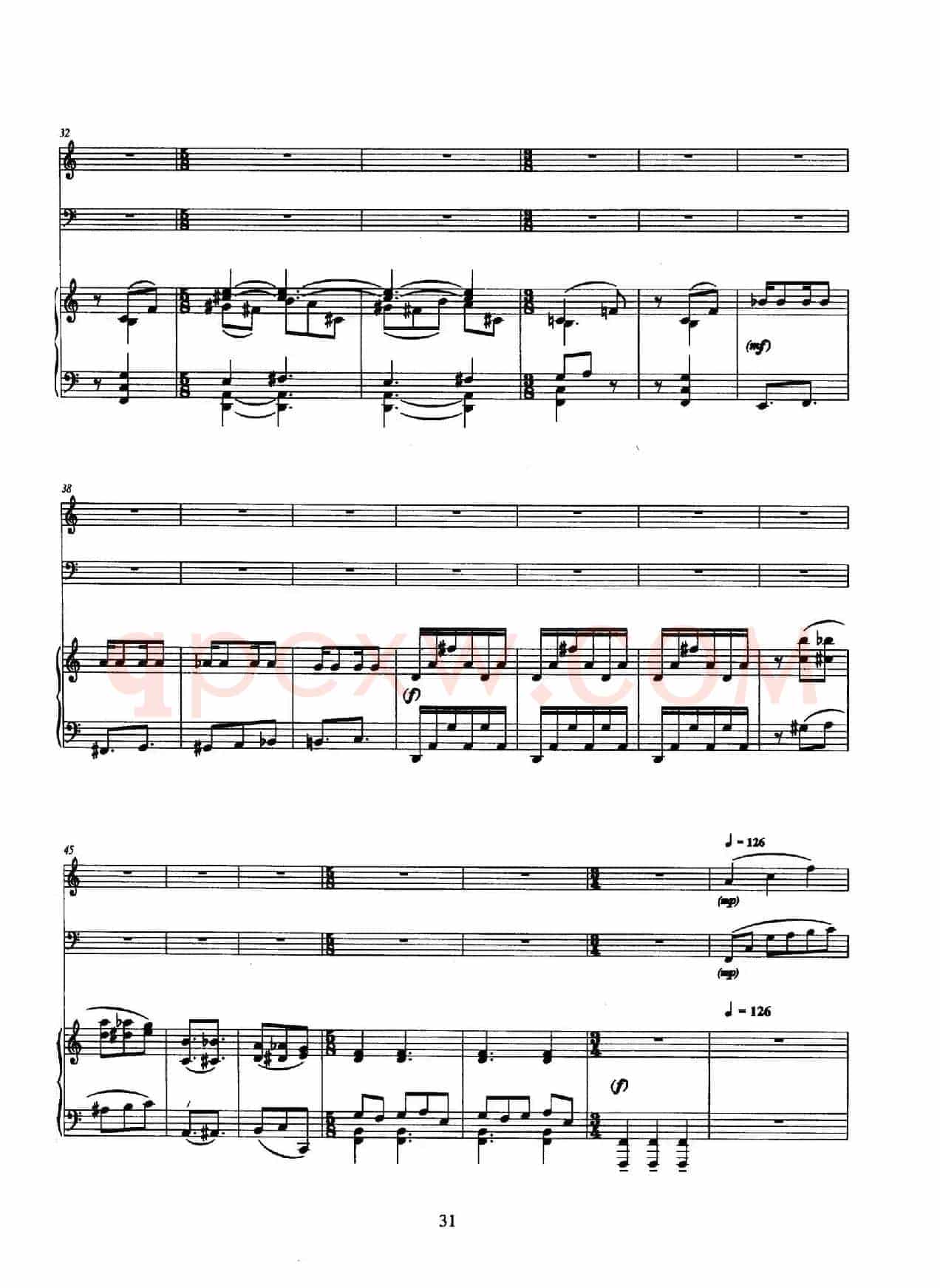 Trio（巴松、双簧管与钢琴三重奏总谱）