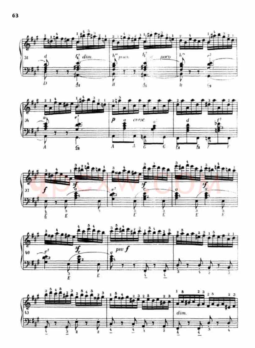 《车尔尼手风琴练习曲集》第Ⅲ册（P52—74）