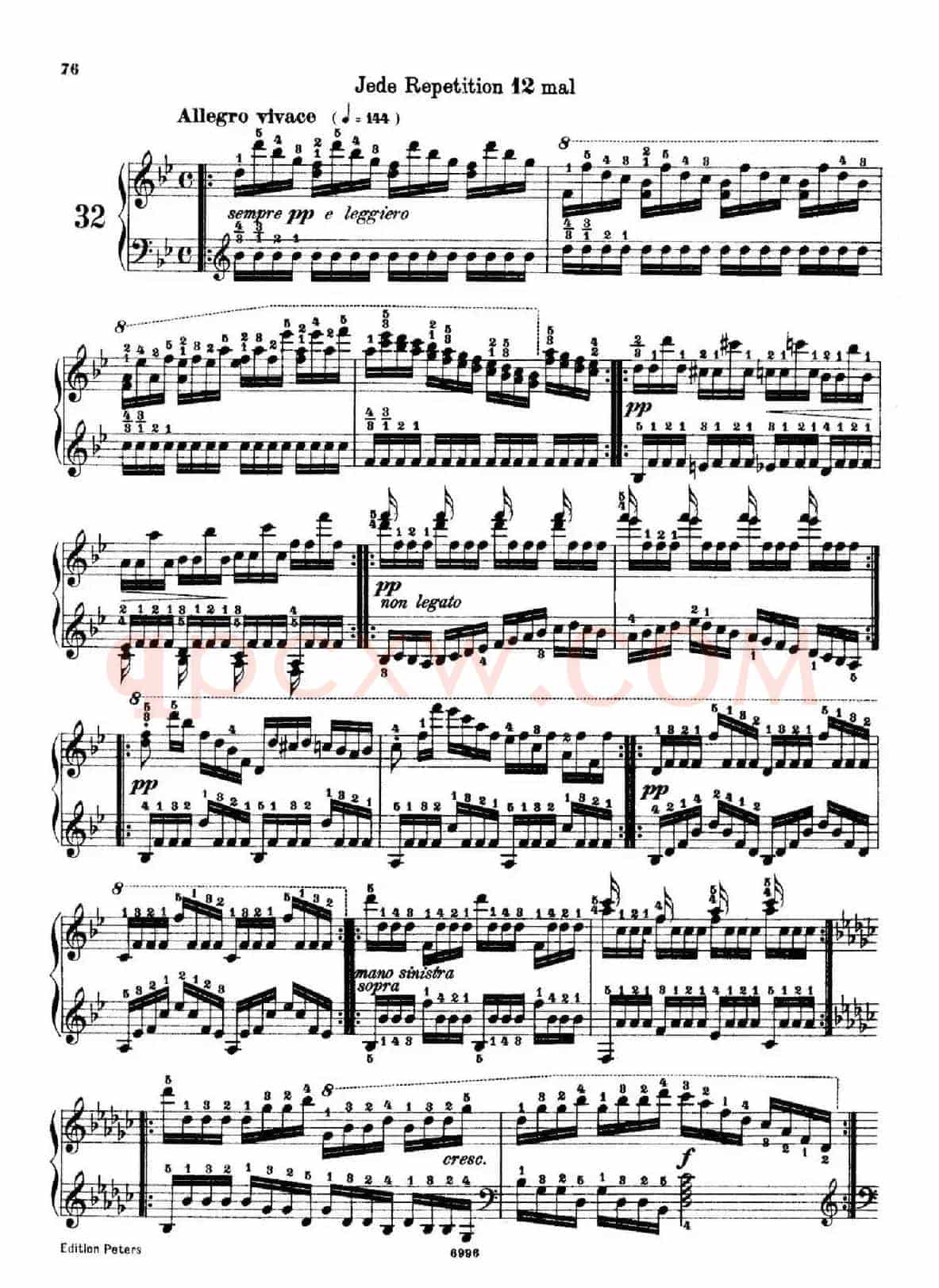 School of the Virtuoso Op.365(60首钢琴高级练习曲·32)