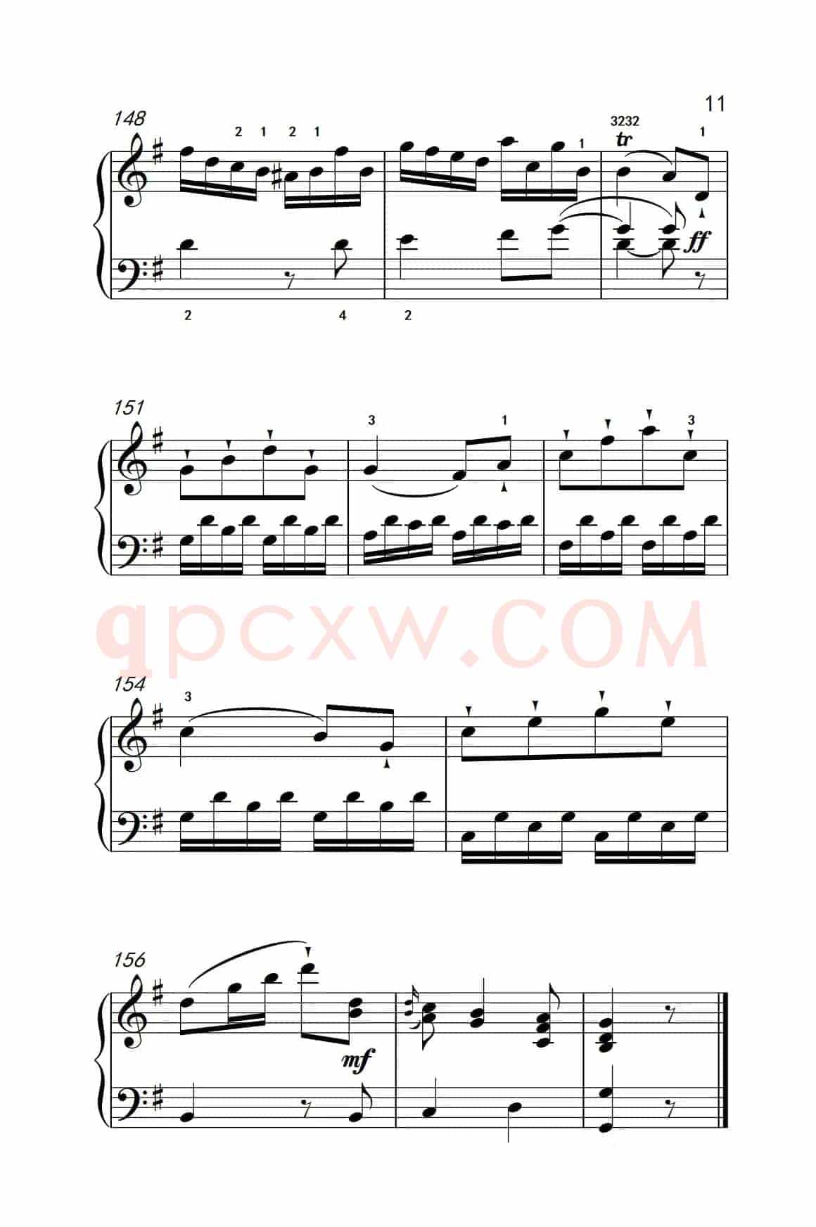 第六级 1.G大调奏鸣曲（中央音乐学院 钢琴（业余）考级教程 4-6级）