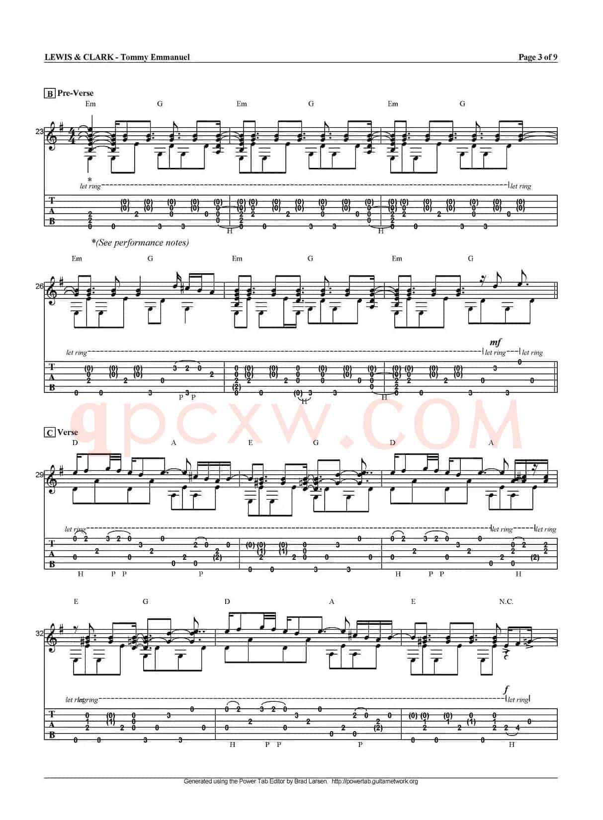 tommy emmanuel：lewis and clark（指弹吉他）