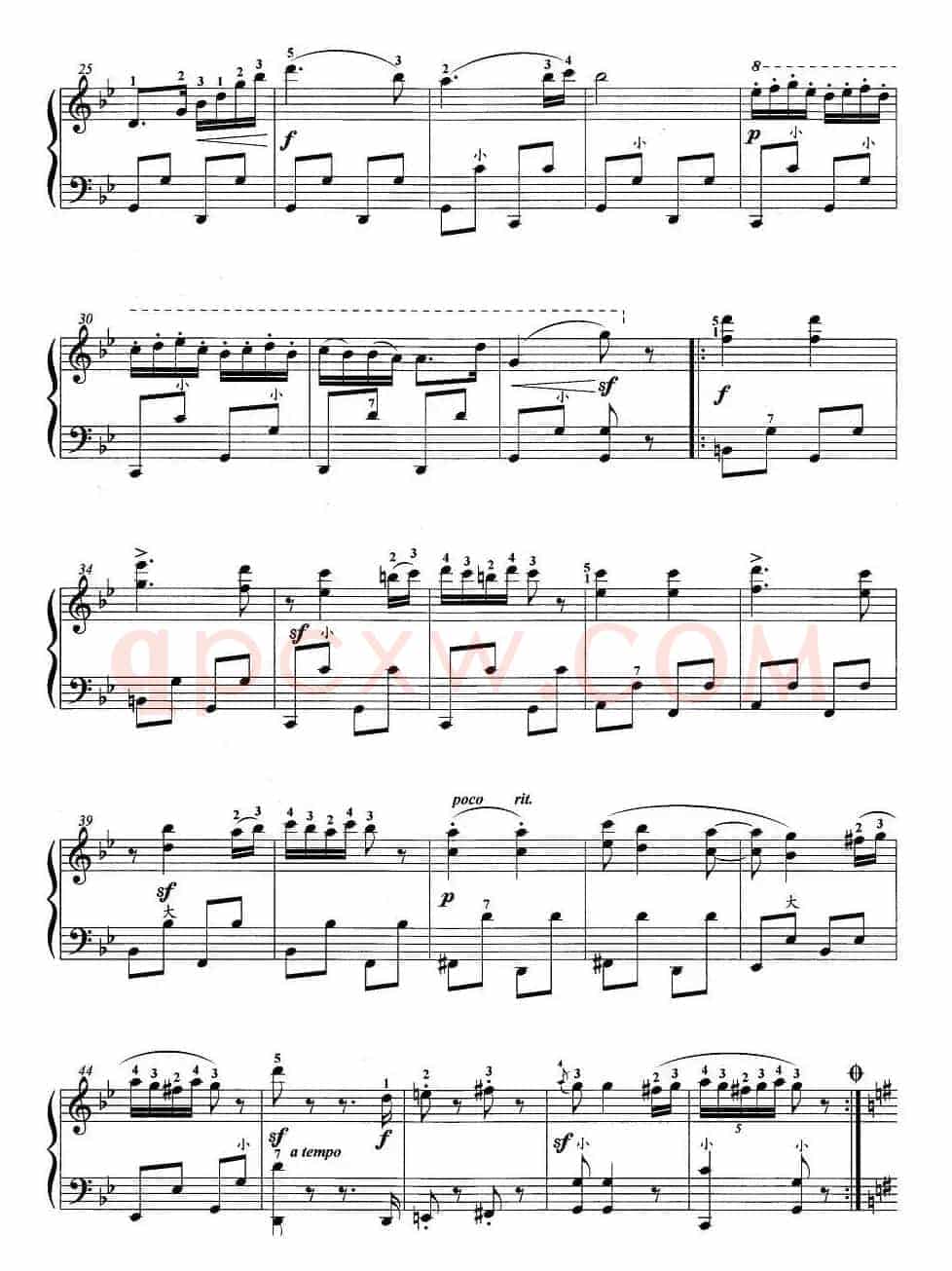 手风琴考级第四级：4、乐曲