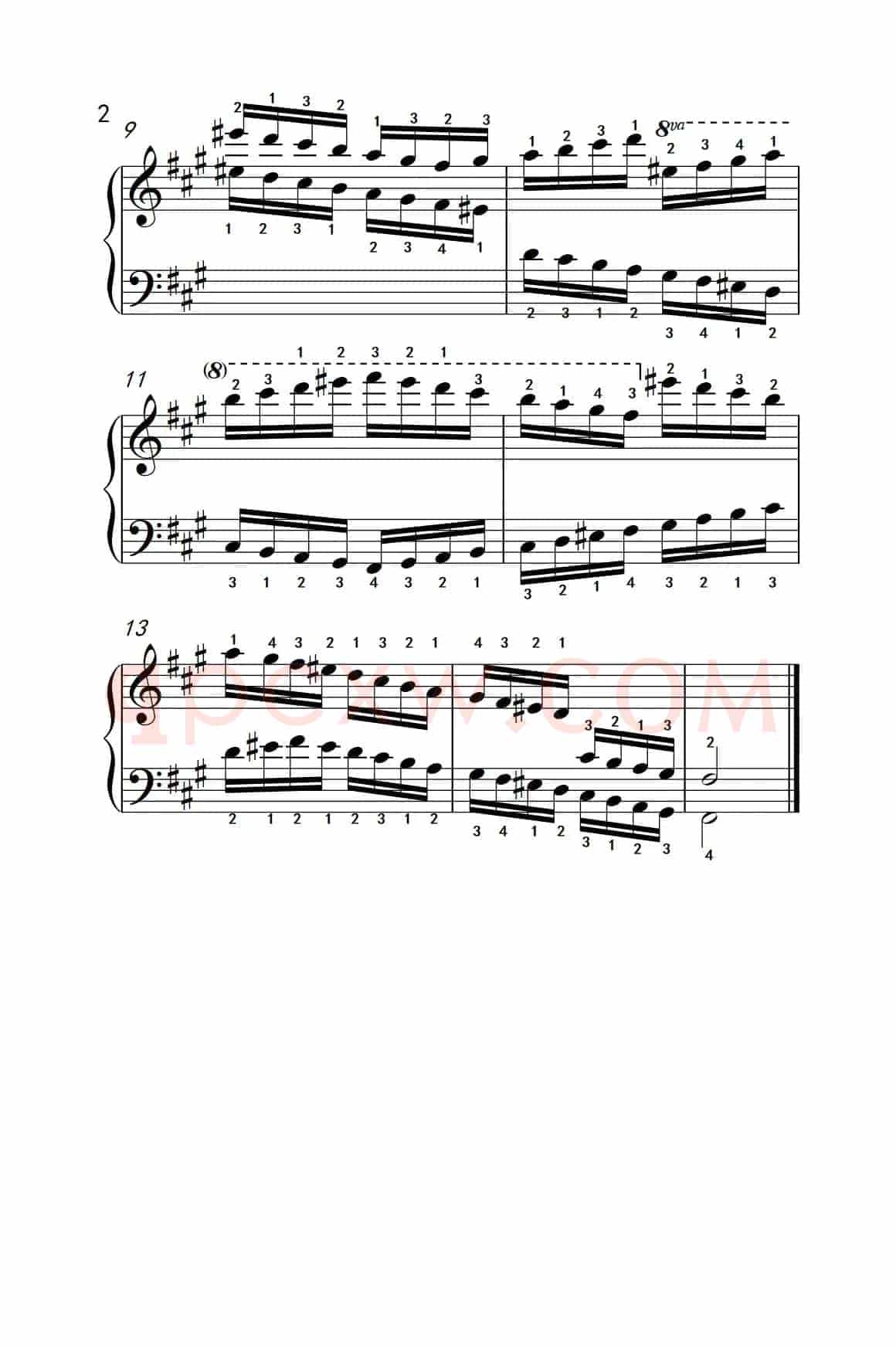第九级12.♯f和声小调音阶（中央音乐学院 钢琴（业余）考级教程 7-9级）