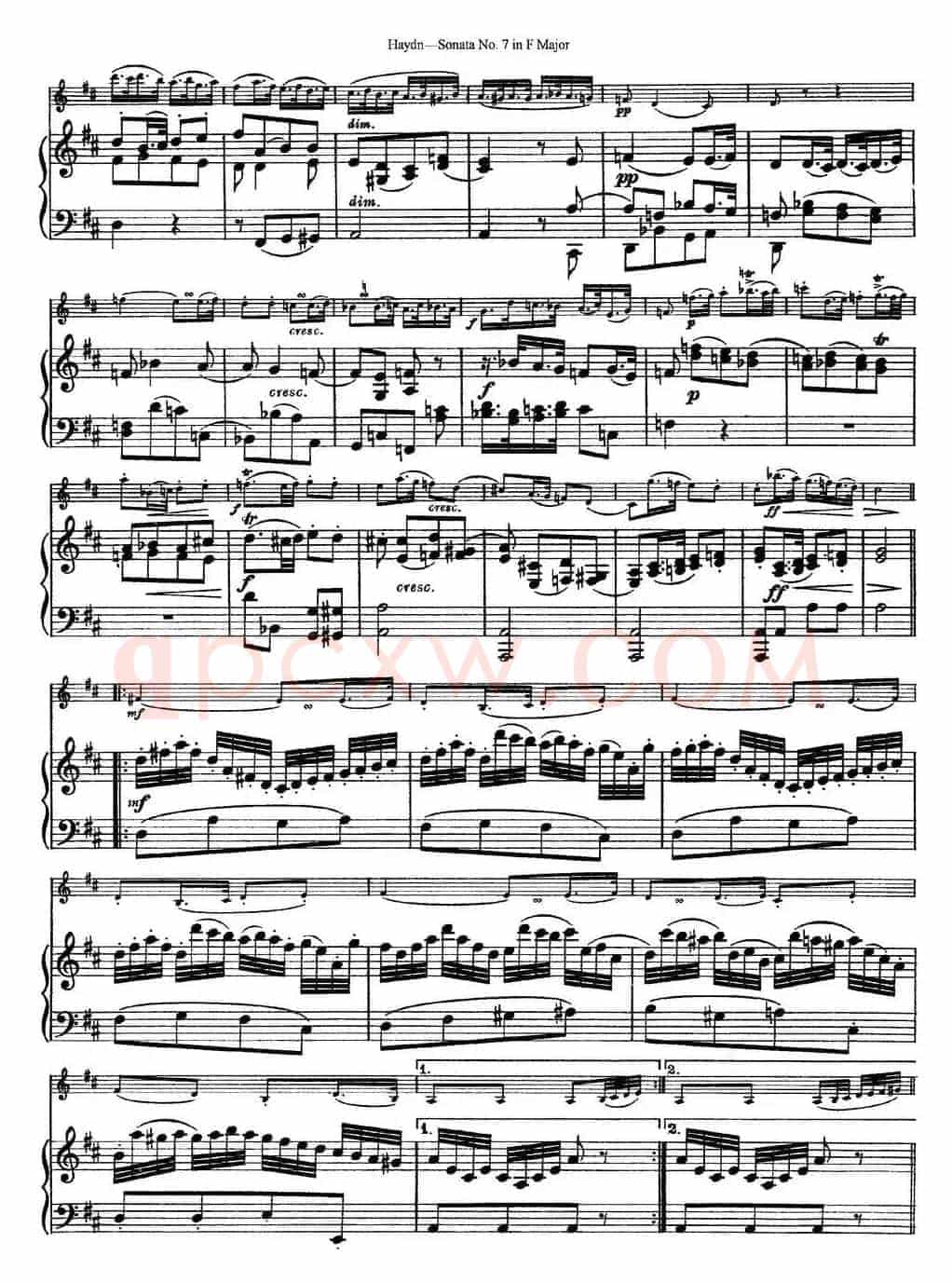 Violin Sonata No.7 in F Major（小提琴+钢琴伴奏）