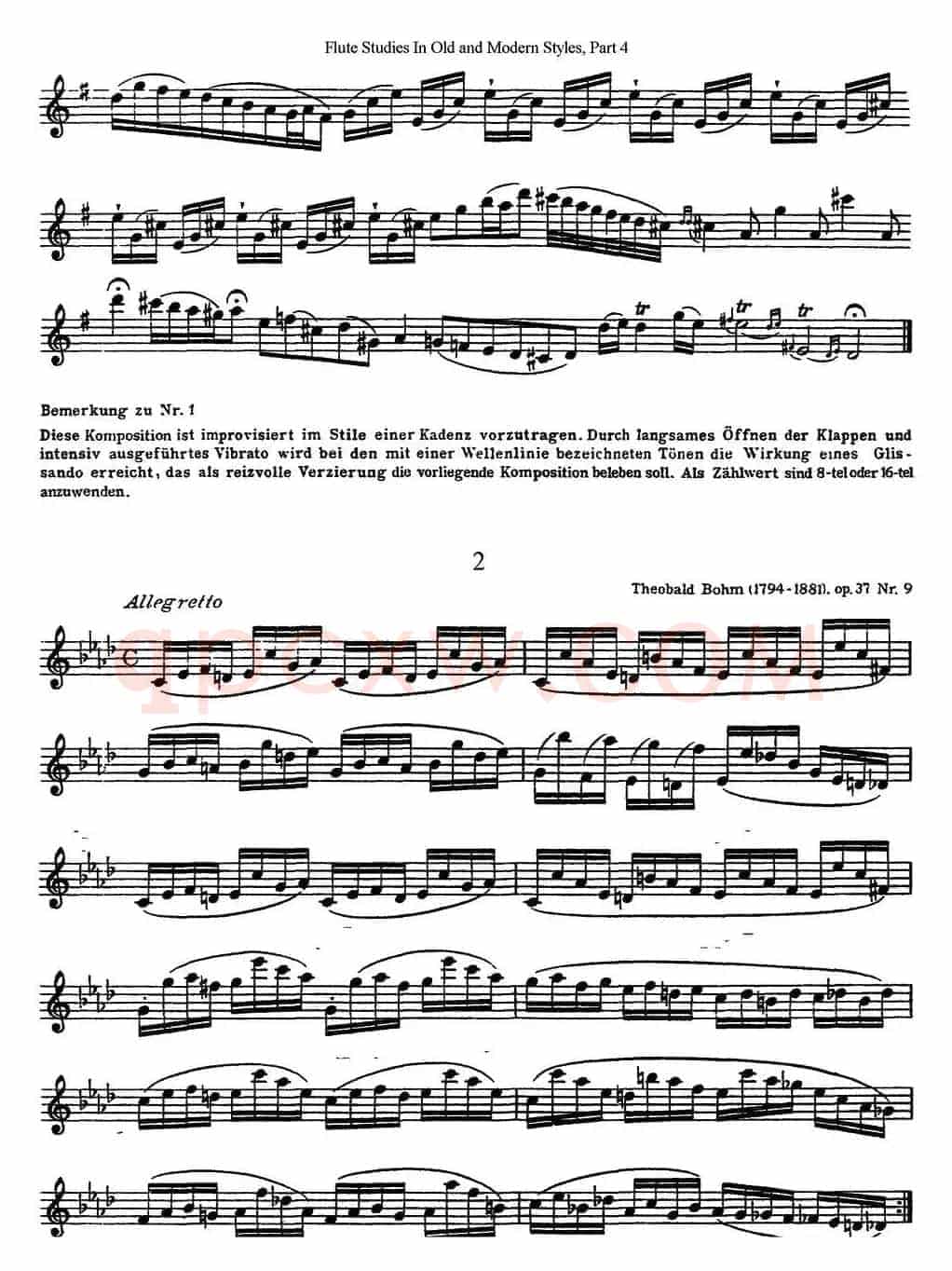 斯勒新老风格长笛练习重奏曲（第四部分）（NO.1-NO.2）
