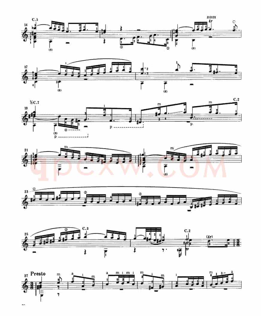 第三鲁特琴组曲（古典吉他）