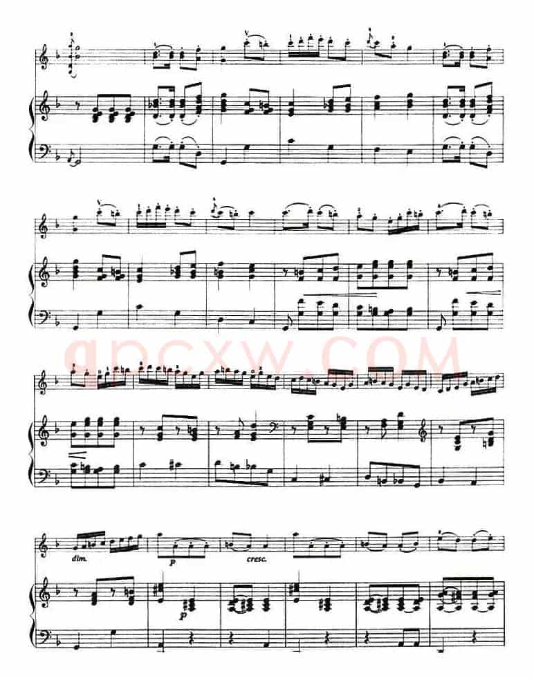 第一回旋曲(Rondo No.1、小提琴+钢琴伴奏)