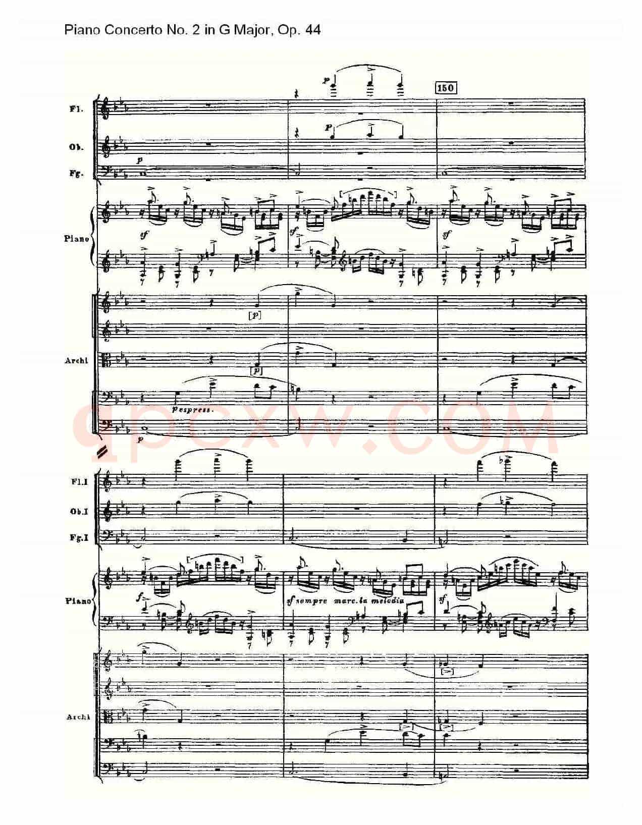 G大调第二钢琴协奏曲, Op.44第一乐章（一）