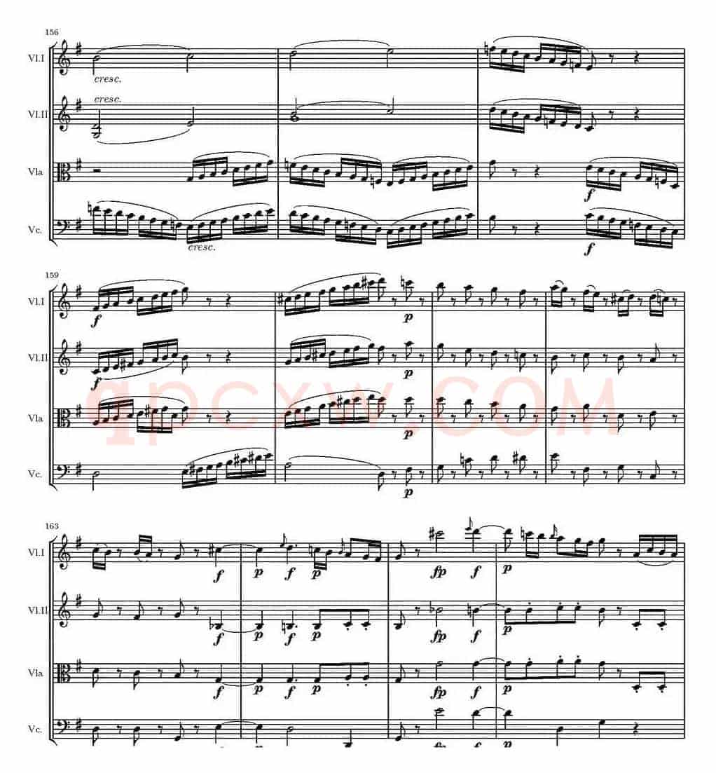 String Quartet KV.387（G大调弦乐四重奏）
