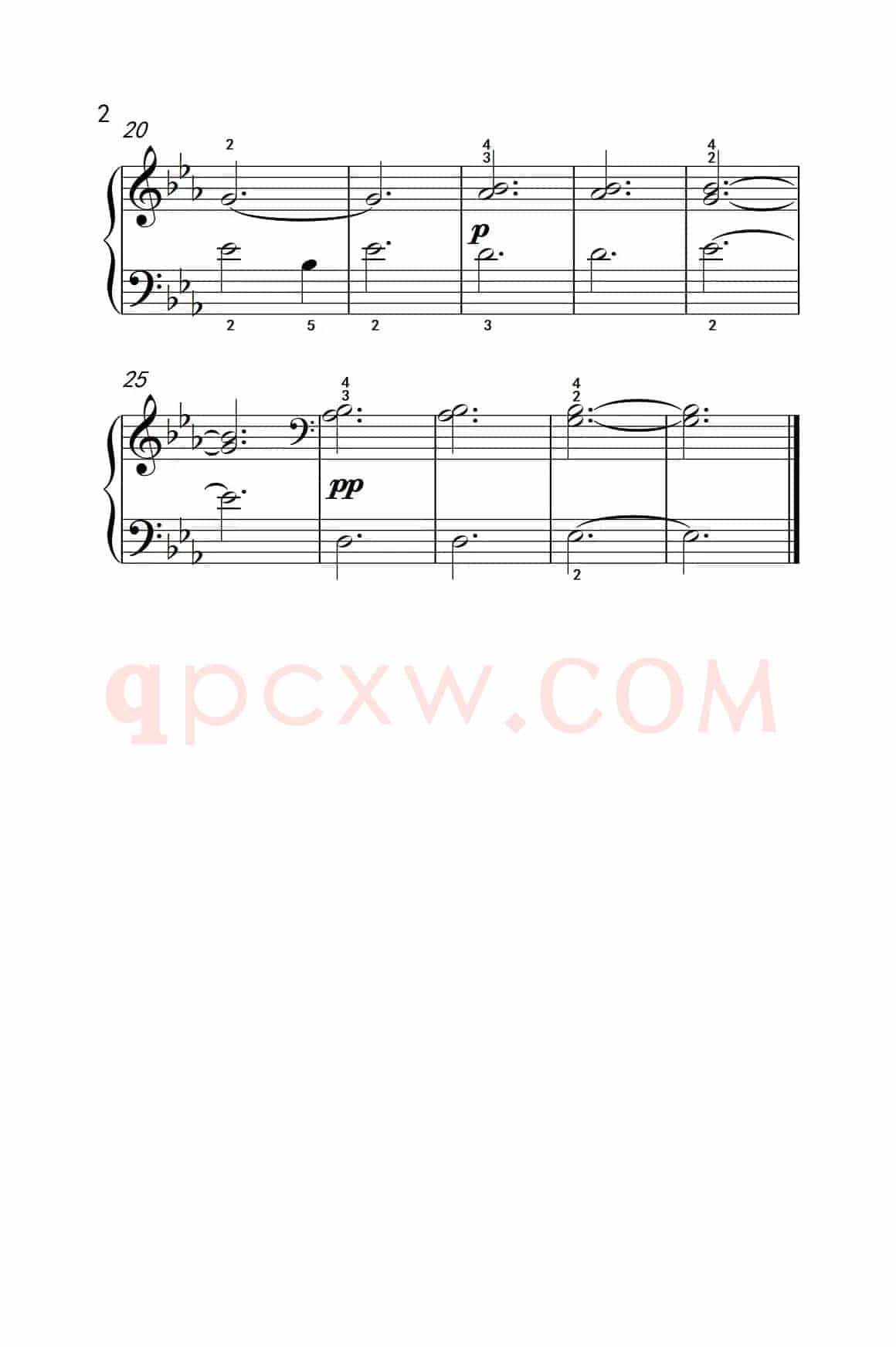 降E大调练习曲（约翰·汤普森 成人钢琴教程 第一册）