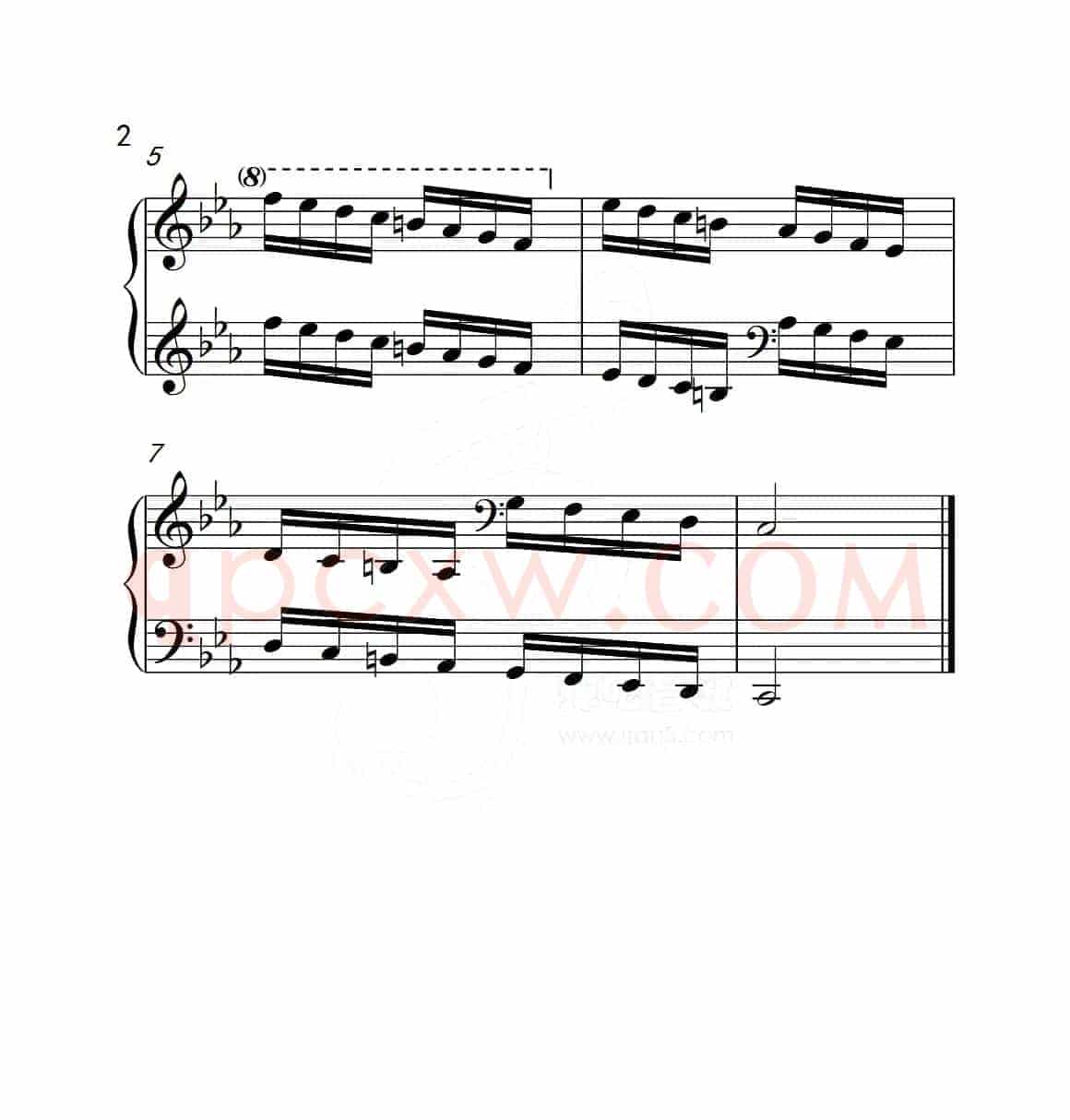 第五级 c小调音阶（中国音乐学院钢琴考级作品1~6级）