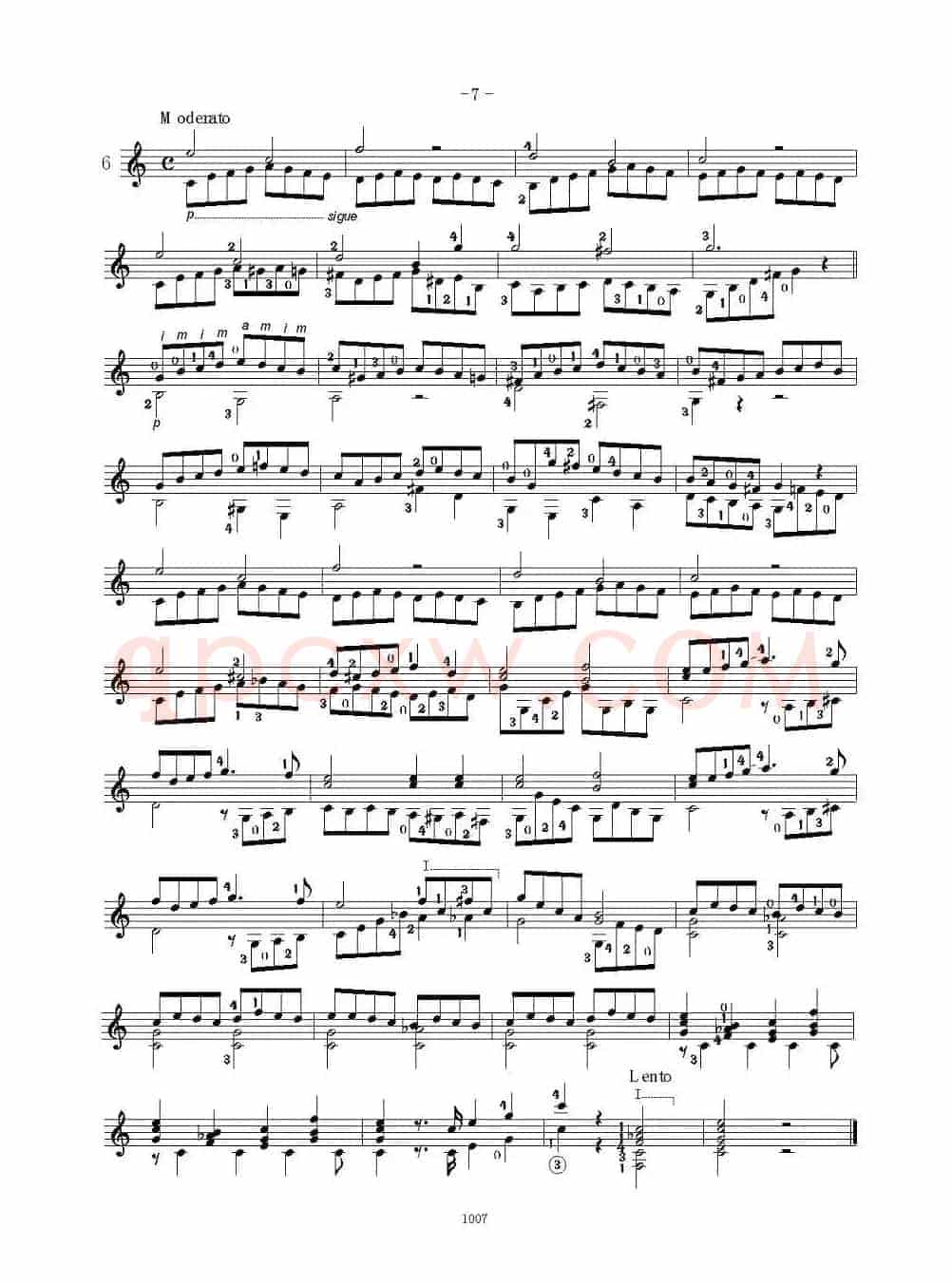 卡尔卡席25首练习曲之6——10