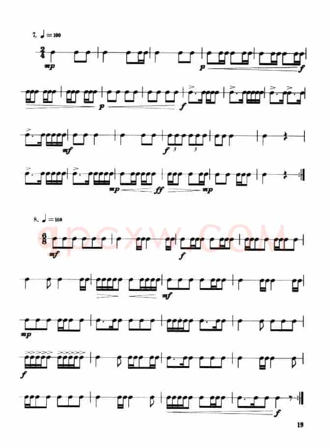 小军鼓练习曲18首