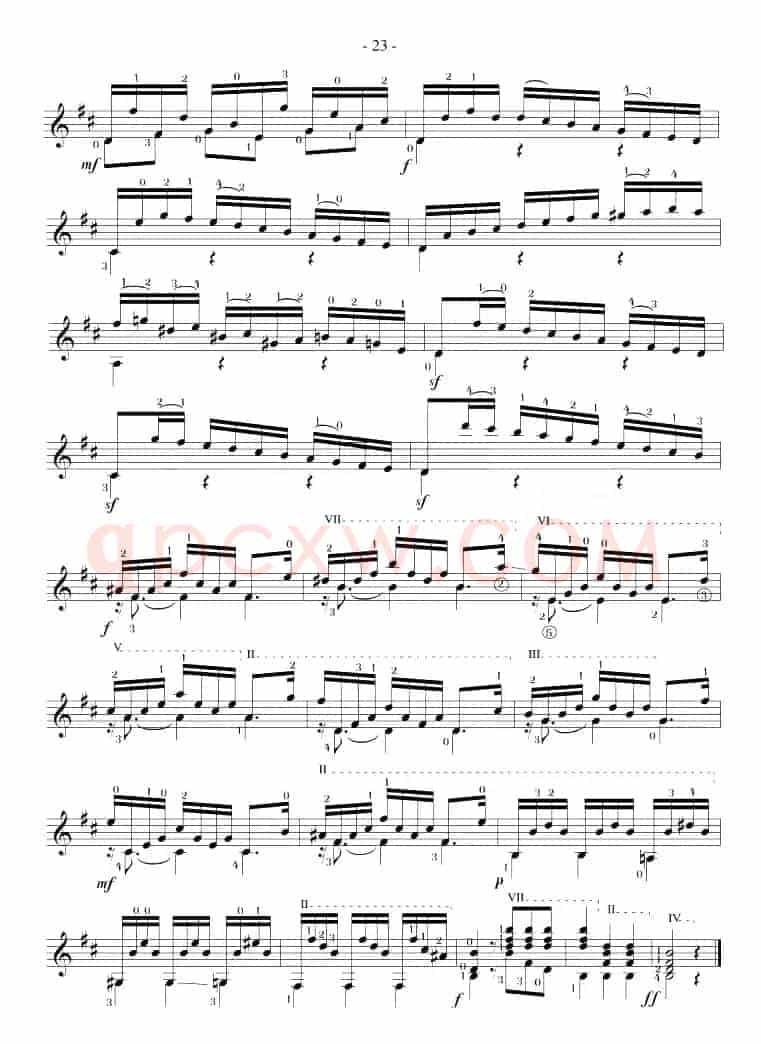 Mauro Giuliani《12 Studies,Op.48》（STUDY 23）
