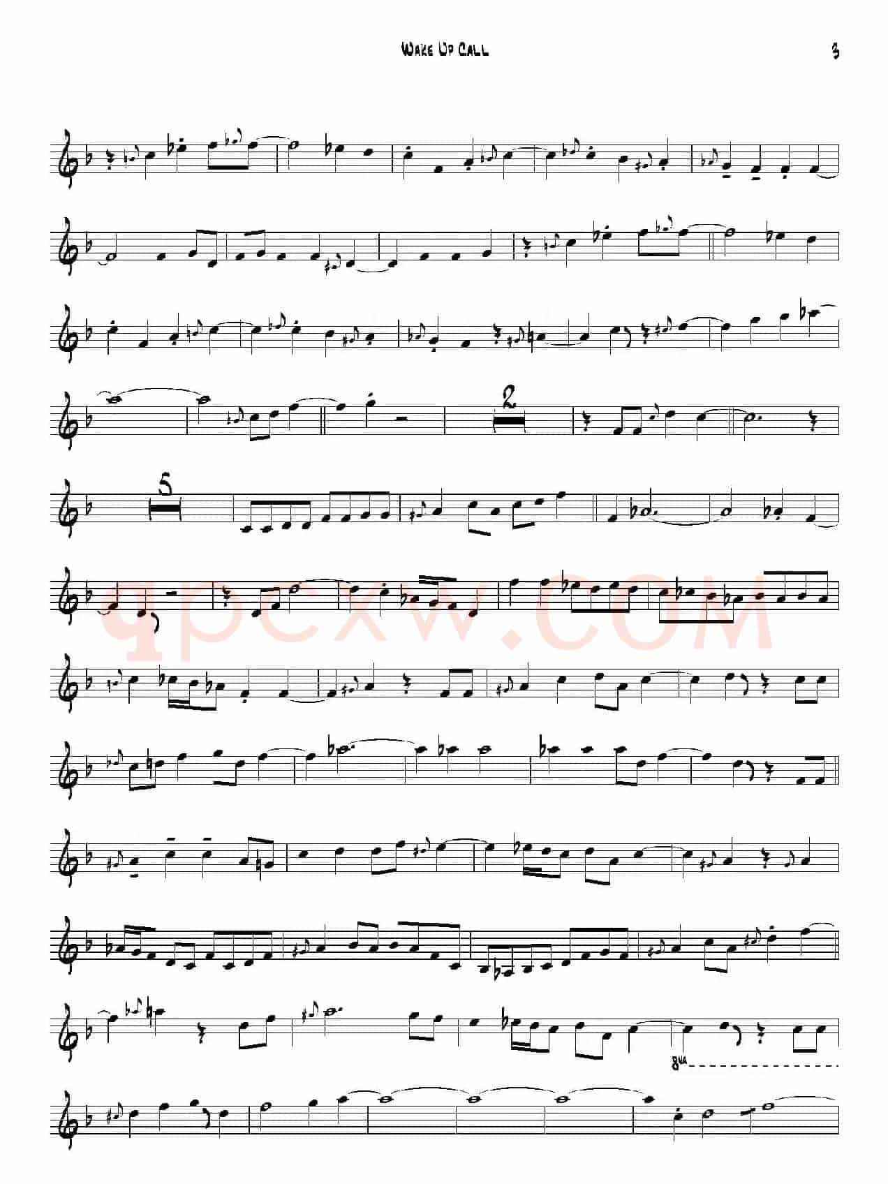 Wake Up Call（次中音萨克斯）