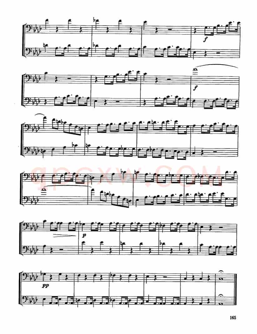 长号二重奏练习曲（4——14）
