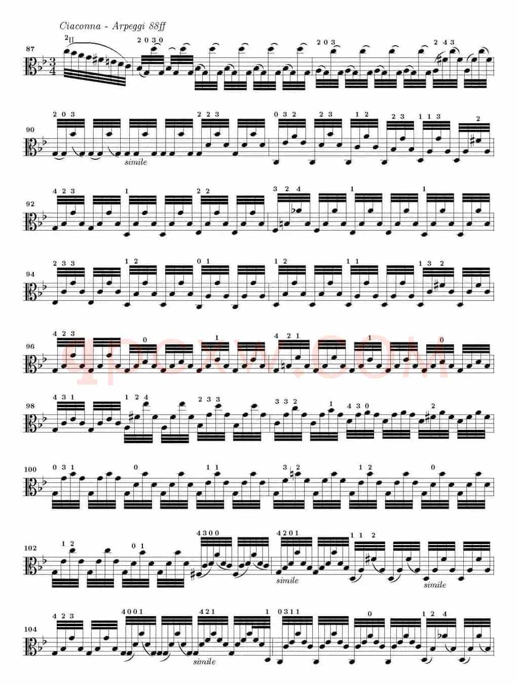 Bach Sonata BWV1004（无伴奏小提琴组曲）