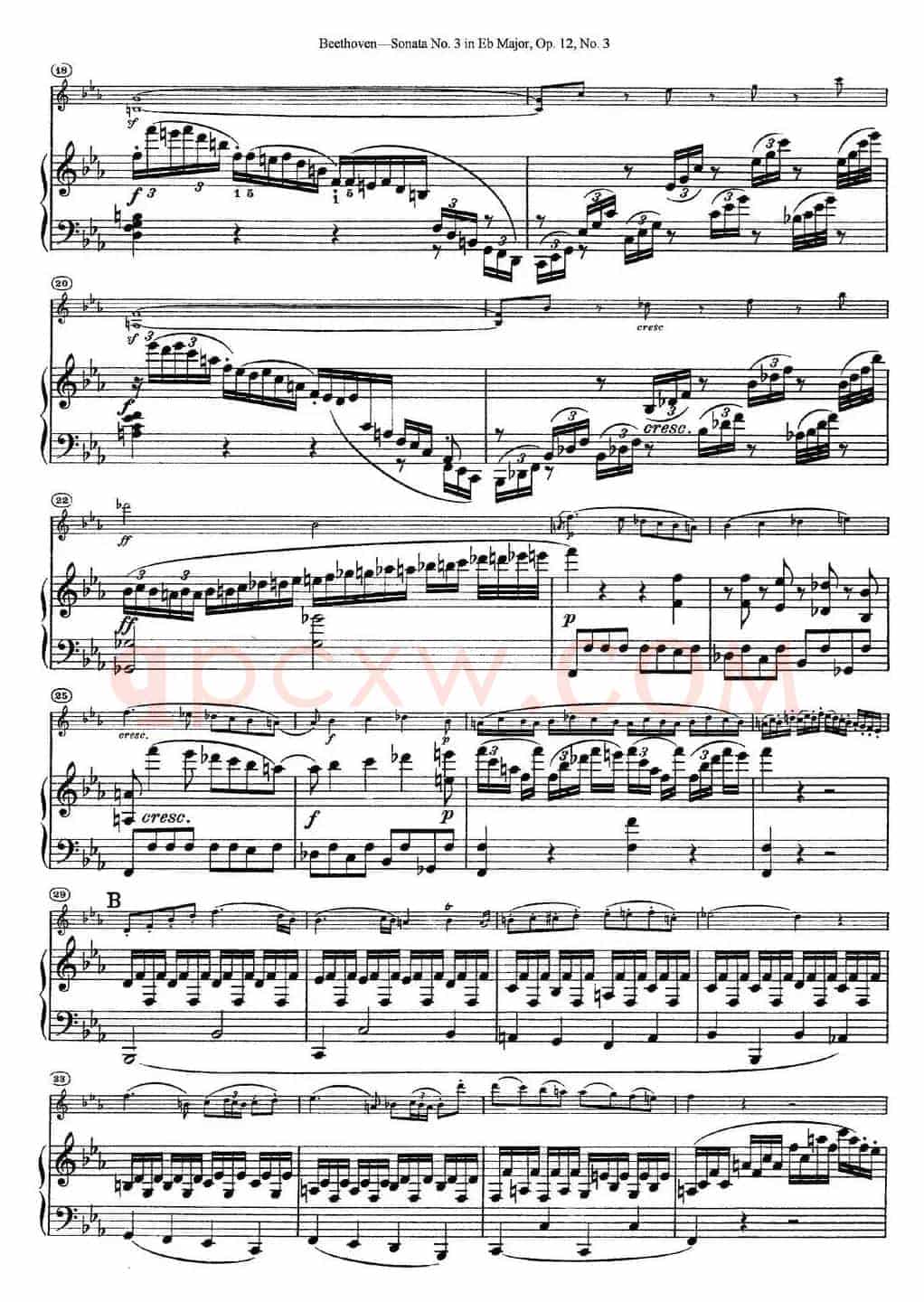 Violin Sonata No.3 in Eb Major Op.12 No.3（小提琴+钢琴伴奏）