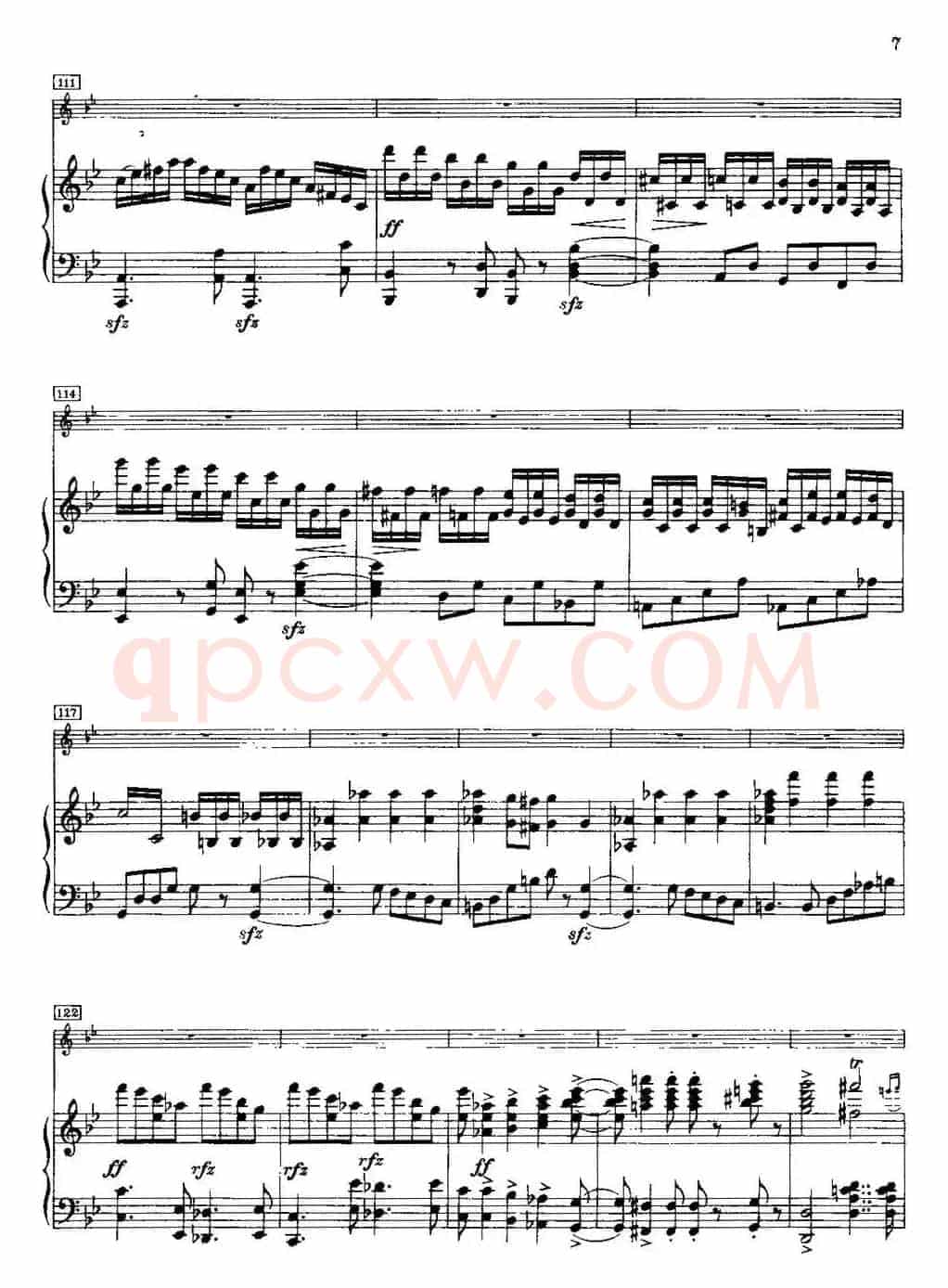 g小调小提琴协奏曲Op.26（I、Vorspiel、小提琴+钢琴伴奏）