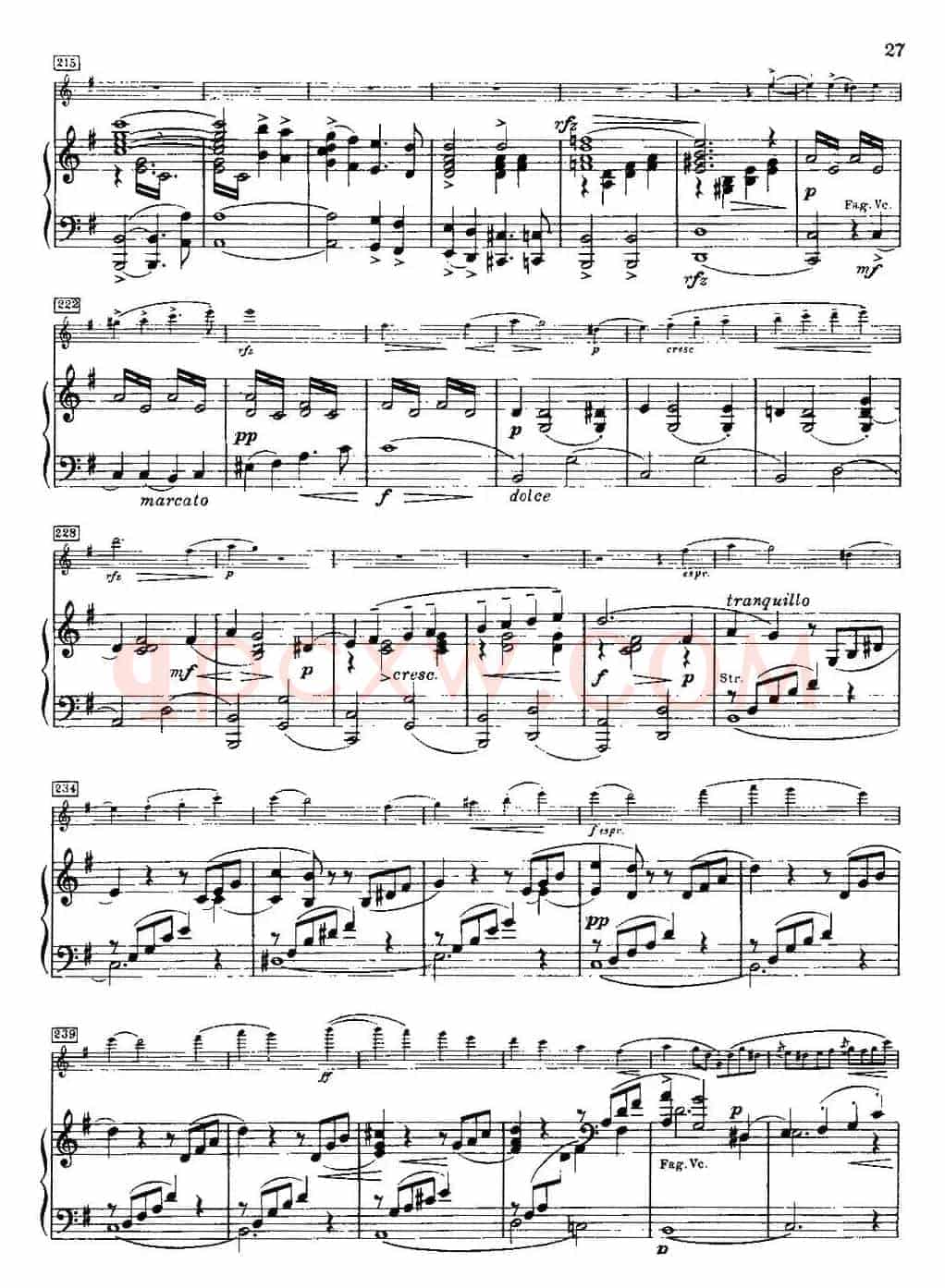 g小调小提琴协奏曲Op.26（III、Finale、小提琴+钢琴伴奏）