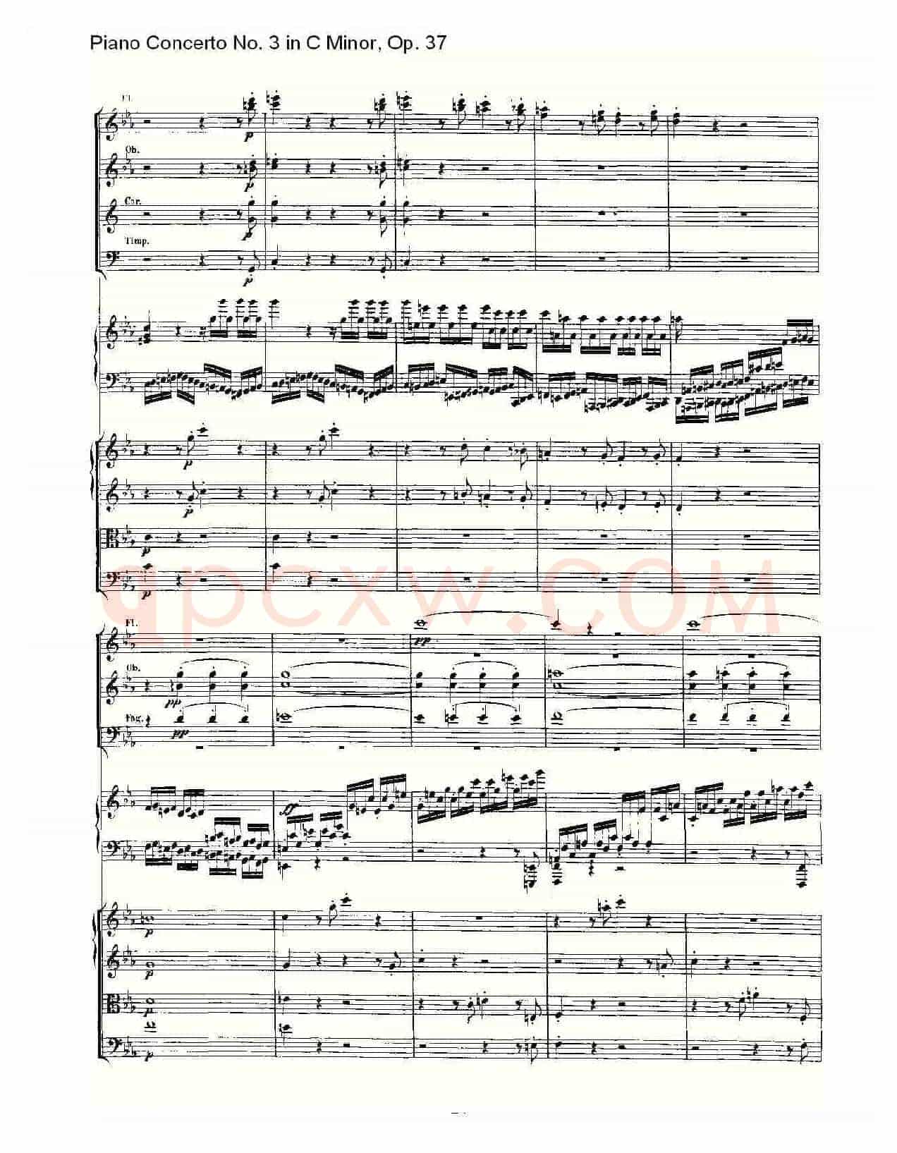 C小调钢琴第三协奏曲 Op.37 第一乐章
