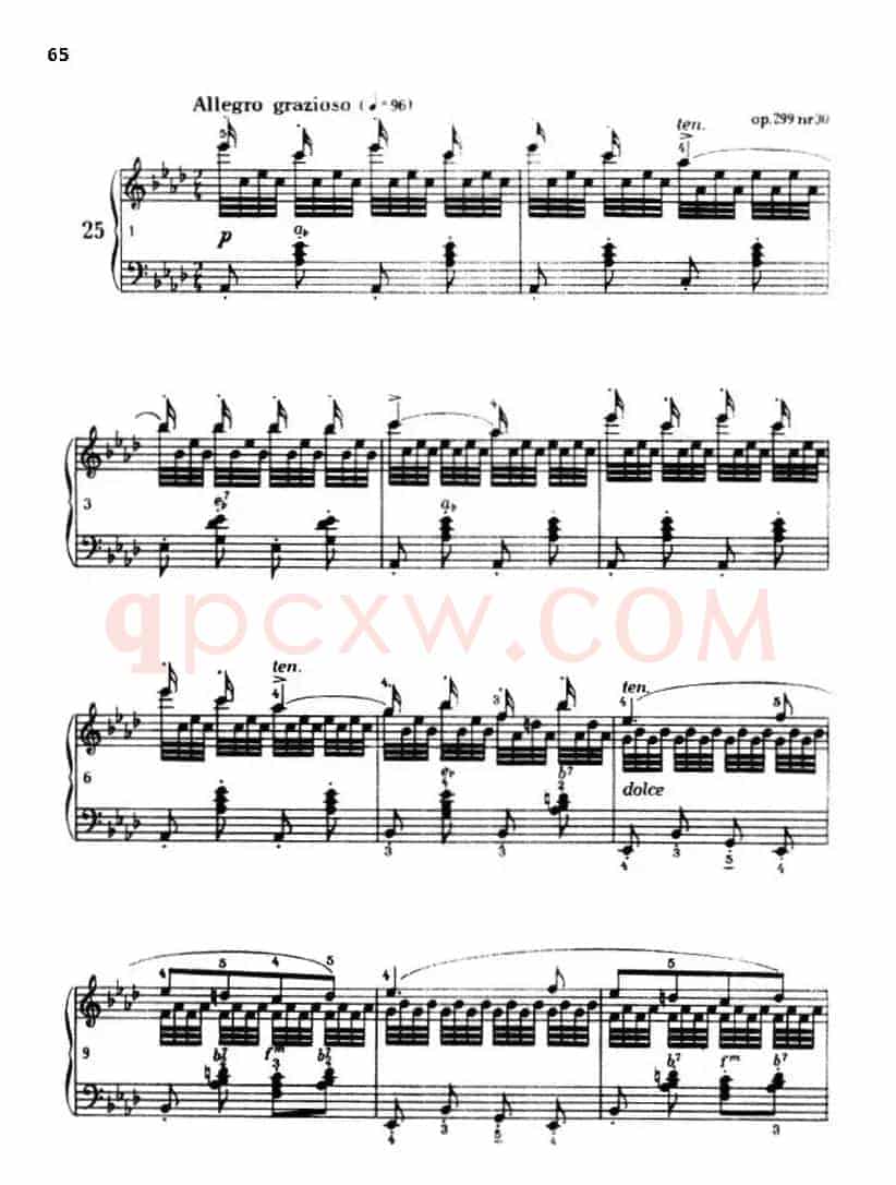 《车尔尼手风琴练习曲集》第Ⅲ册（P52—74）