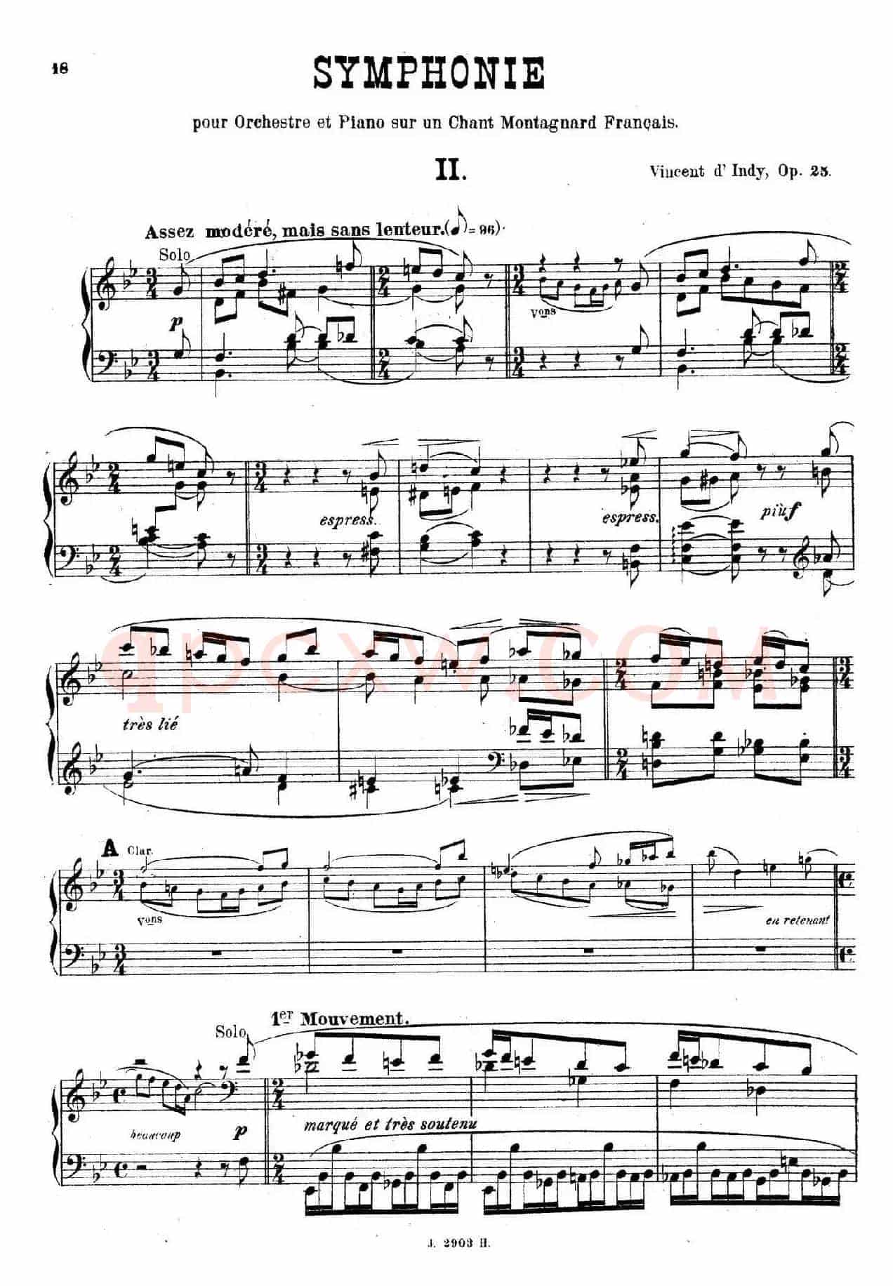 Symphony on a French Mountain Air Op.25(法国山歌交响曲·钢琴独奏·Ⅱ)