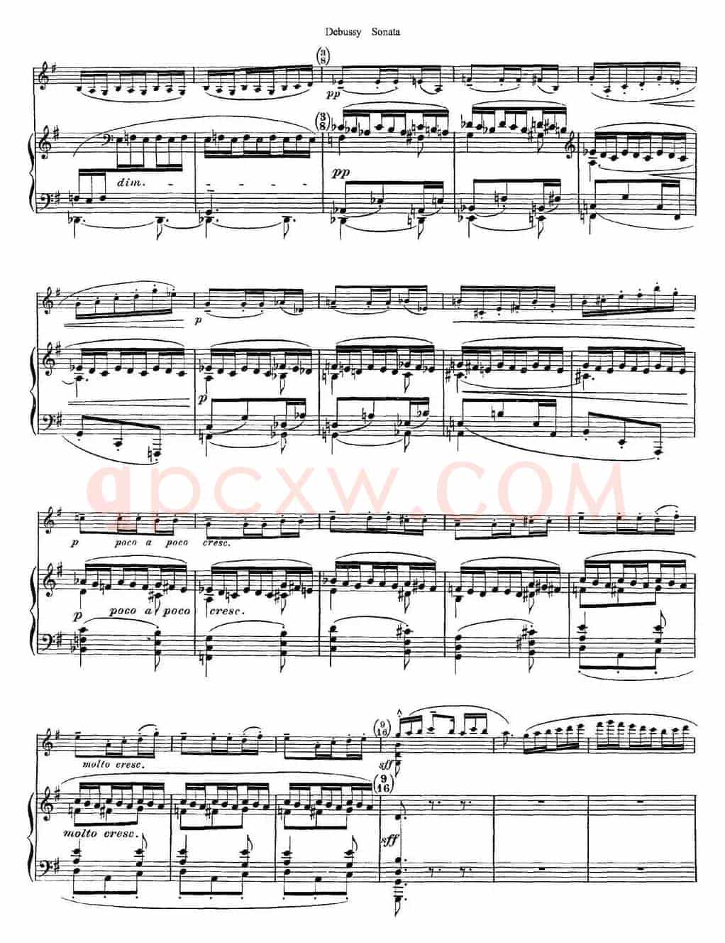 Debussy Sonata（小提琴+钢琴伴奏）